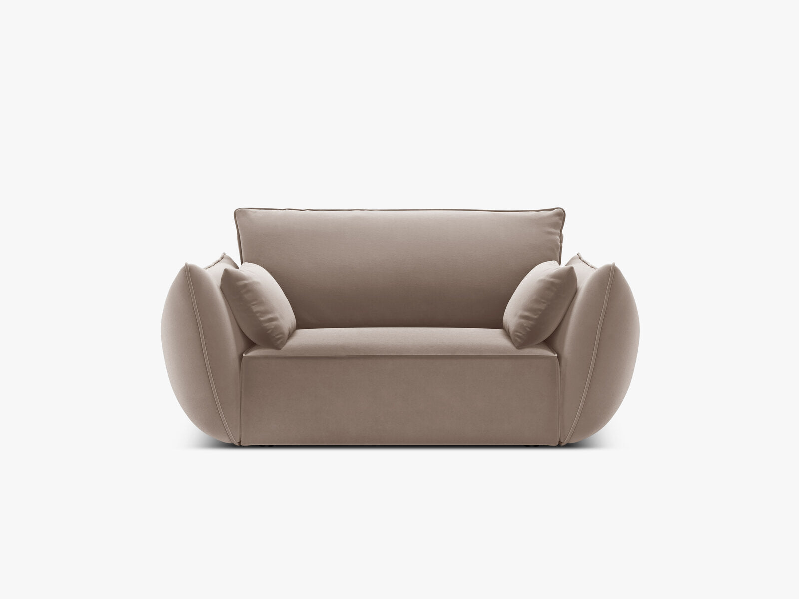 Micadoni Sessel Kaelle 1-Sitzer Samt Cappuccino