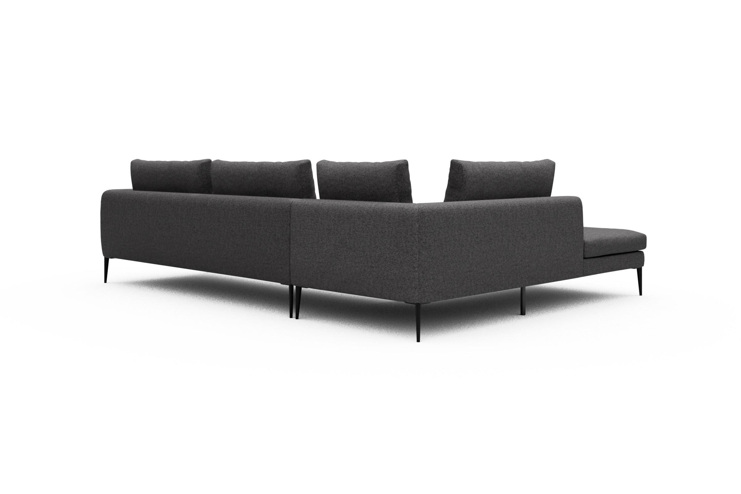 Ecksofa Paul Relax-Ecke rechts mit 3-Sitzer Sama-Antracite