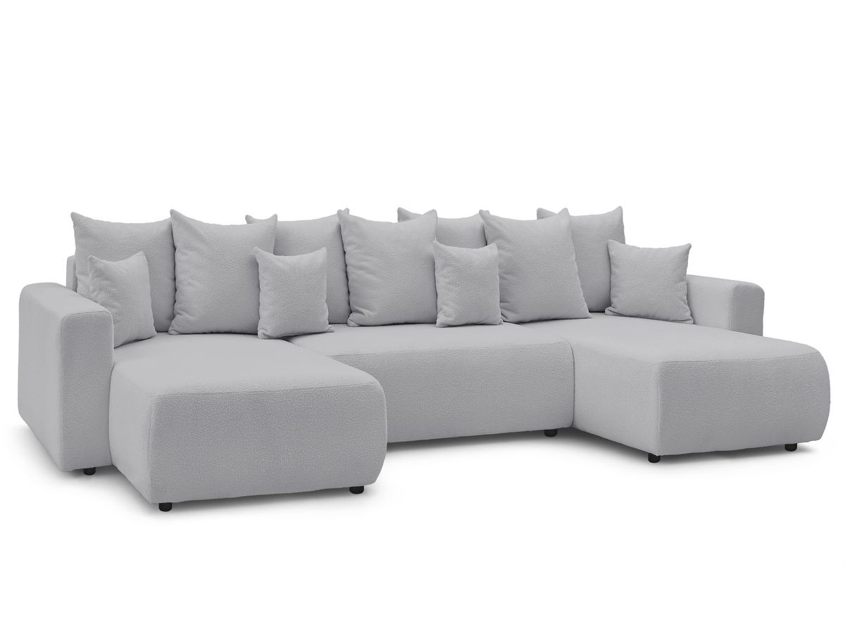 Bobochic Envy Wohnlandschaft Bouclé-Stoff Hellgrau