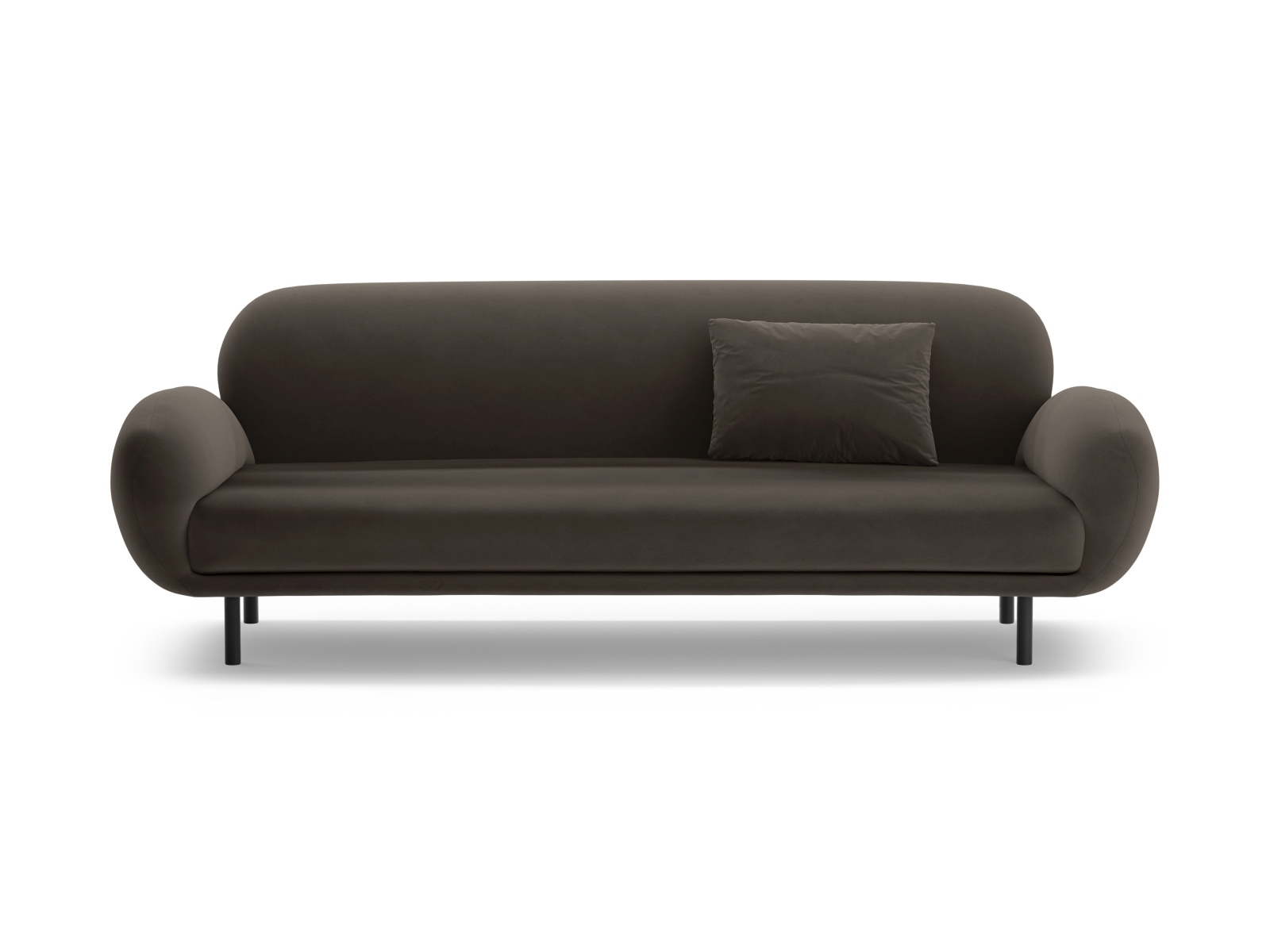 Micadoni Sofa Poppy 3-Sitzer Samt Casino Ebenholz