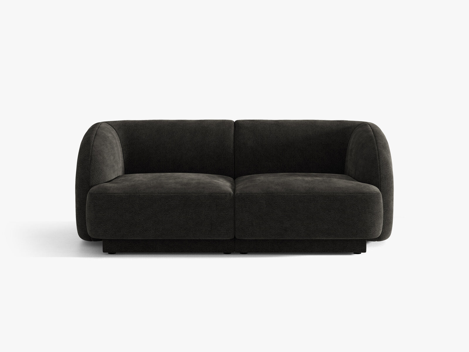 Micadoni Sofa Miley 2-Sitzer Chenille Eden Anthrazit