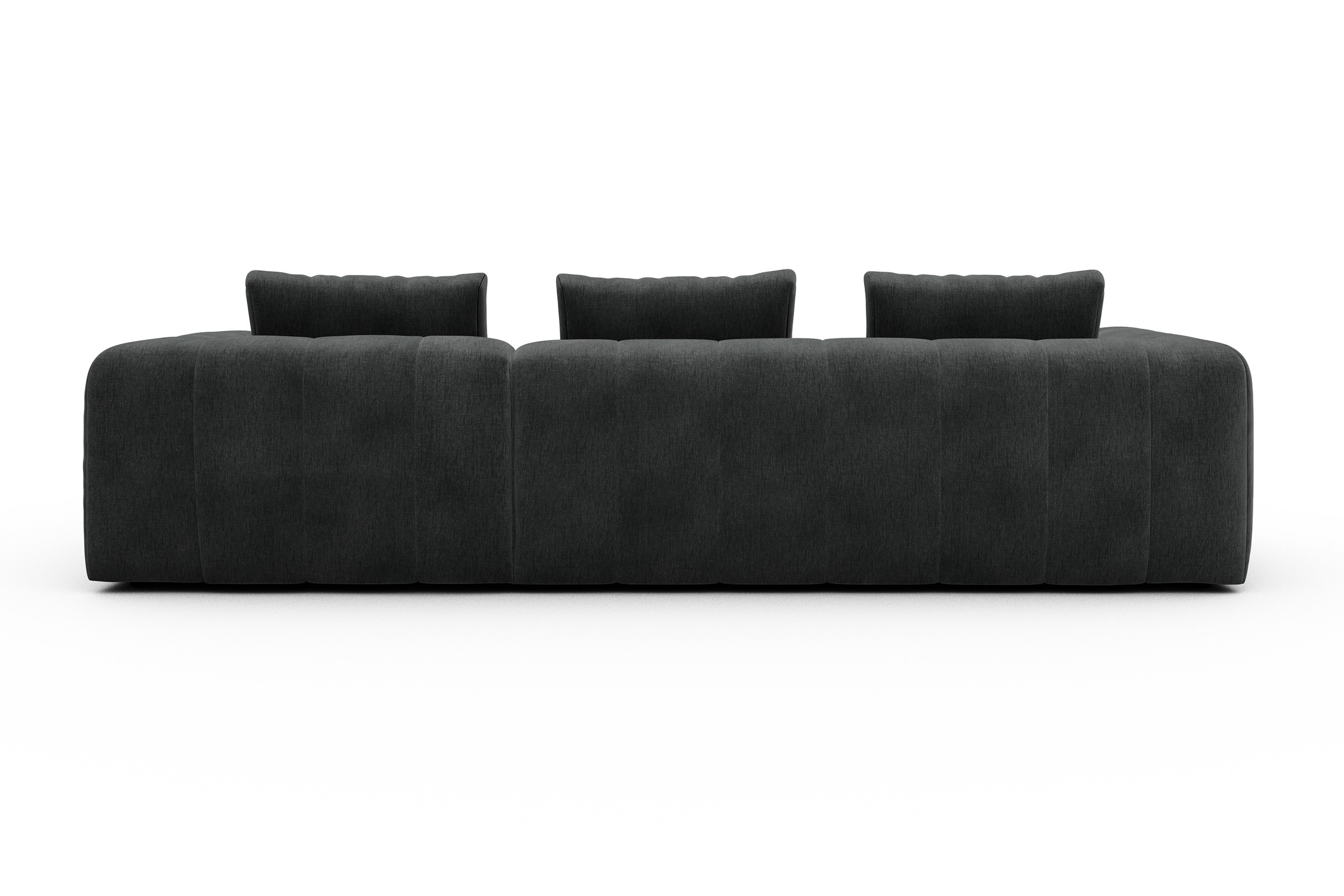 Ecksofa Hugo 2,5-Sitzer Armlehne links mit Chaiselongue Smooth-Deep-Warm-Grey