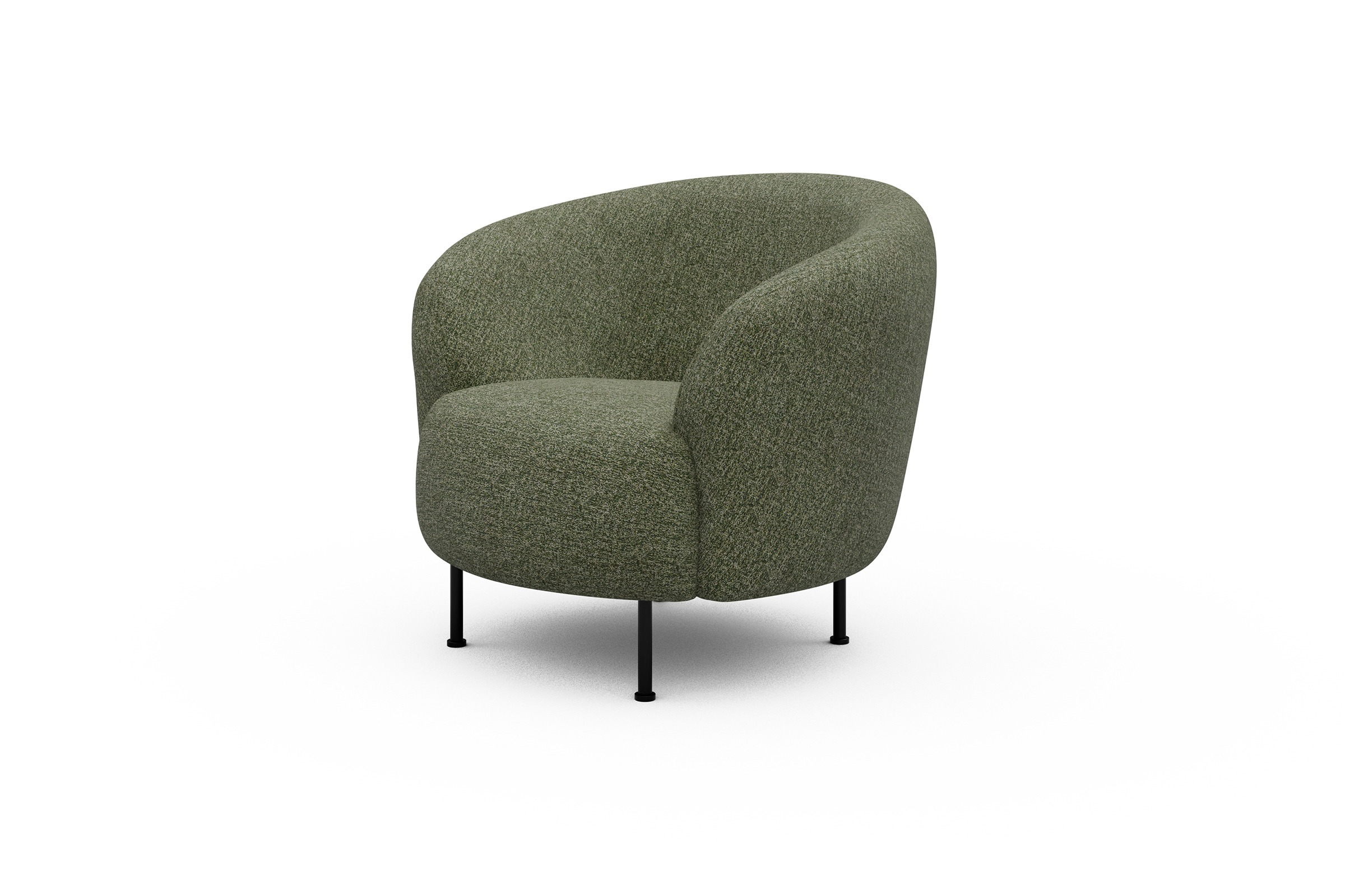 Sessel Ronda Metallbeine Schwarz Carreno-Vivid-Green