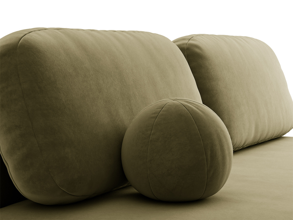 Cosmopolitan Design Schlafsofa Sophia 3-Sitzer mit Bettkasten Samt Salvador Grün