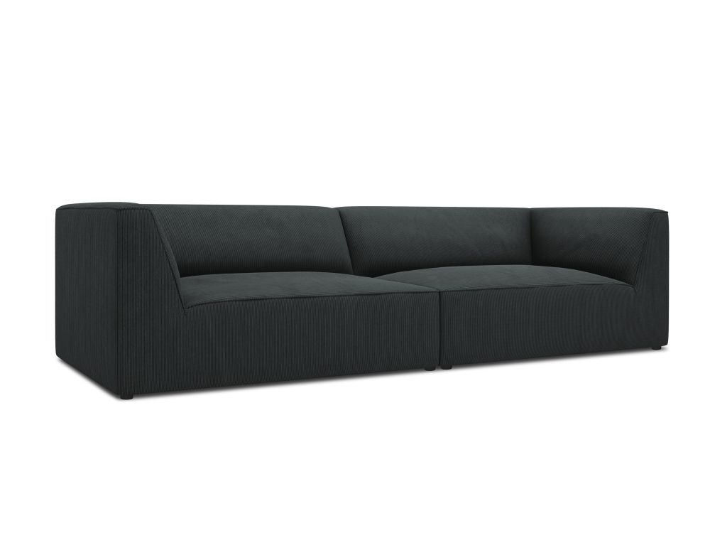 Cosmopolitan Design Sofa Siena 4-Sitzer Kord Scala Schwarz