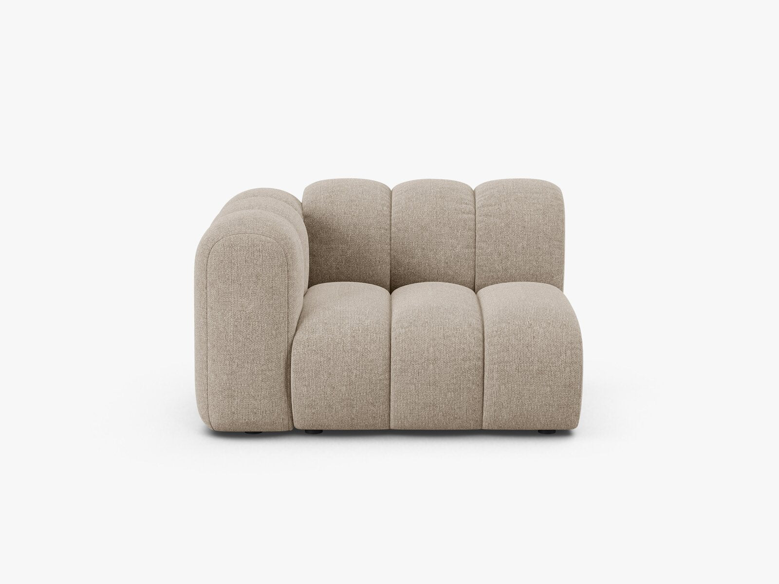 Micadoni Modul Lupine 1-Sitzer Links Chenille Eden Dunkelbeige