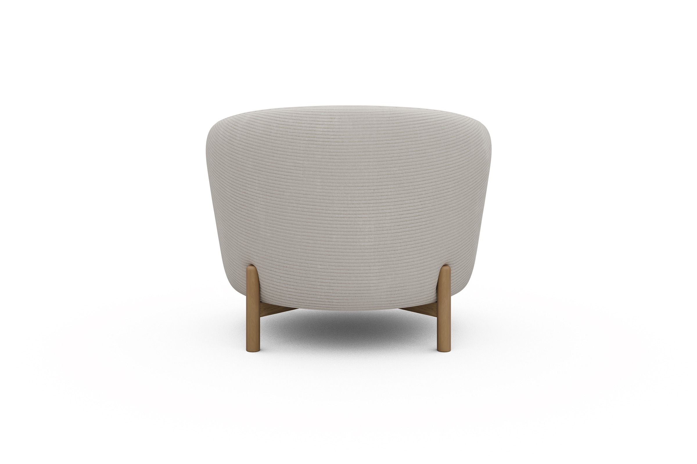 Sessel Ronda Holzbeine Eiche Natur Corduroy-Ivory