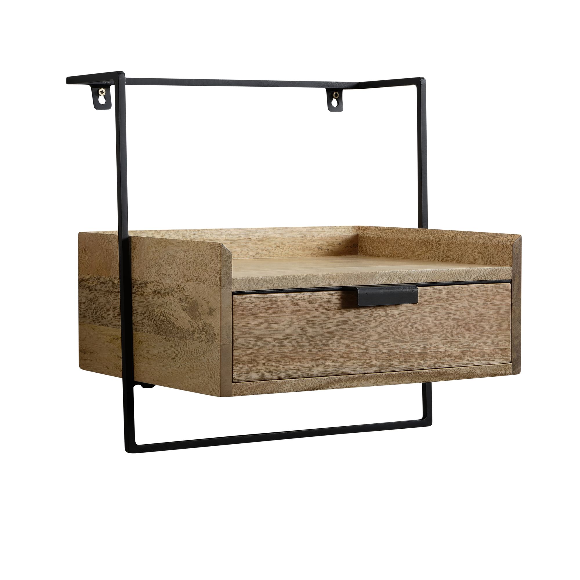 Nachttisch Bjorli Massivholz Beige 44 × 35 × 45 cm