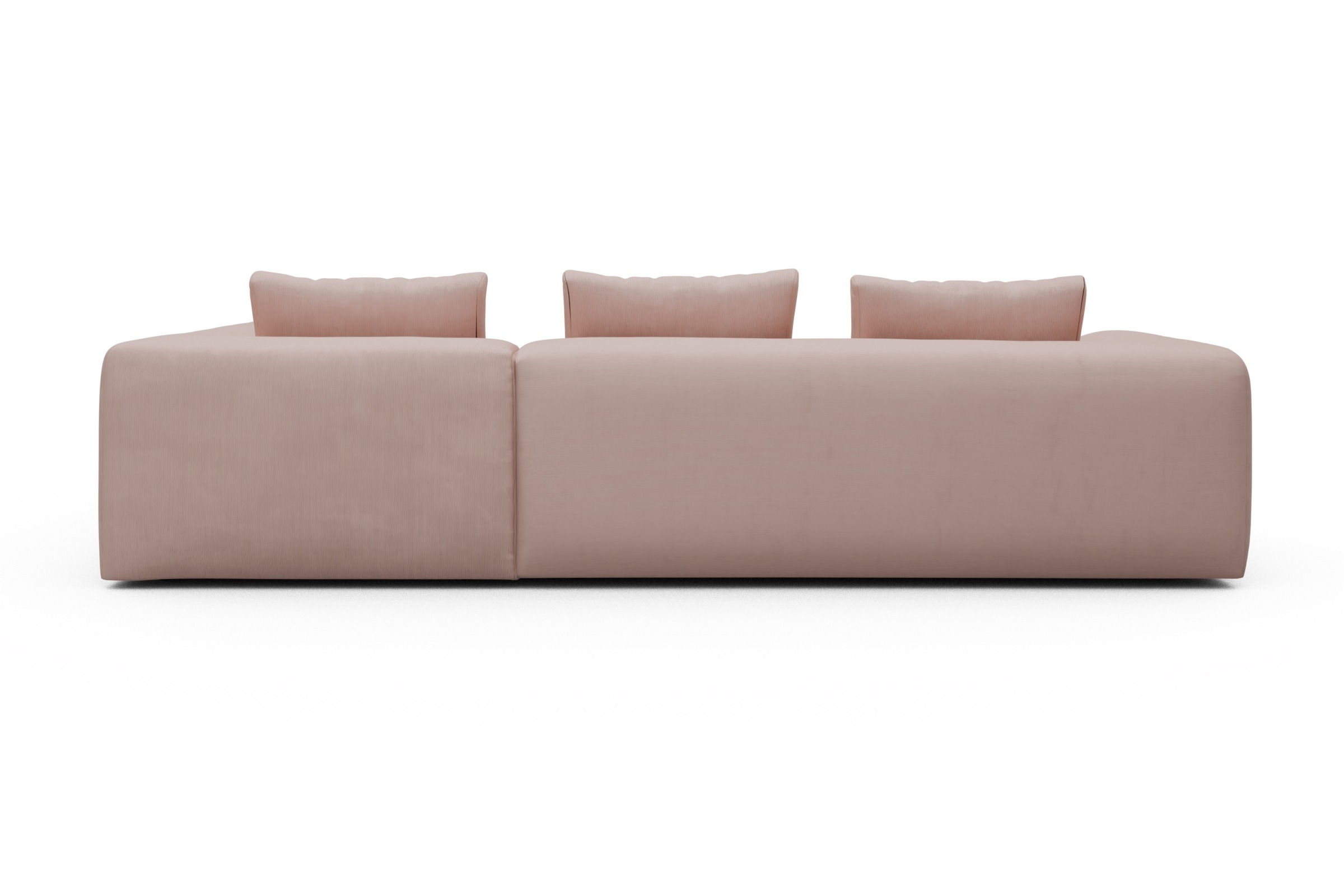 Ecksofa Fred Relax-Ecke rechts mit 2,5-Sitzer Cordufine-Blush