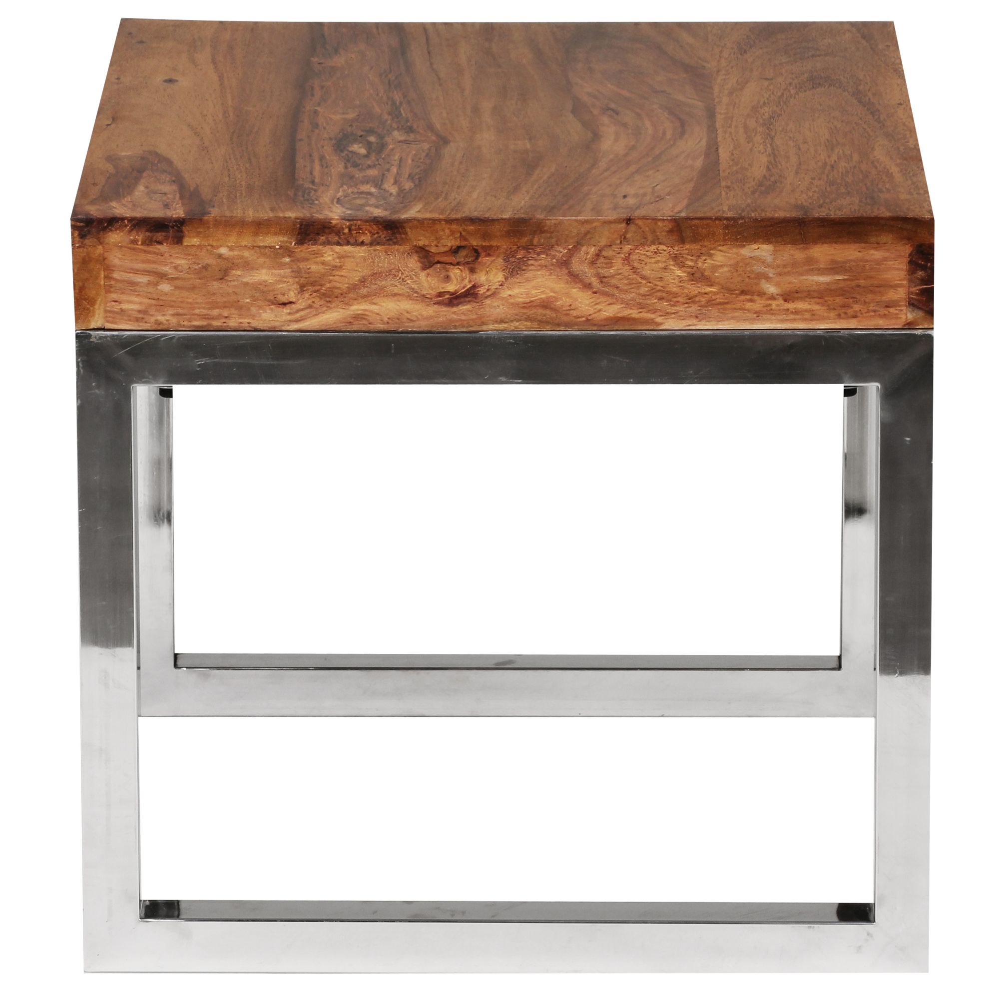 Beistelltisch Alta Massivholz Dunkelbraun 45 × 45 × 40 cm
