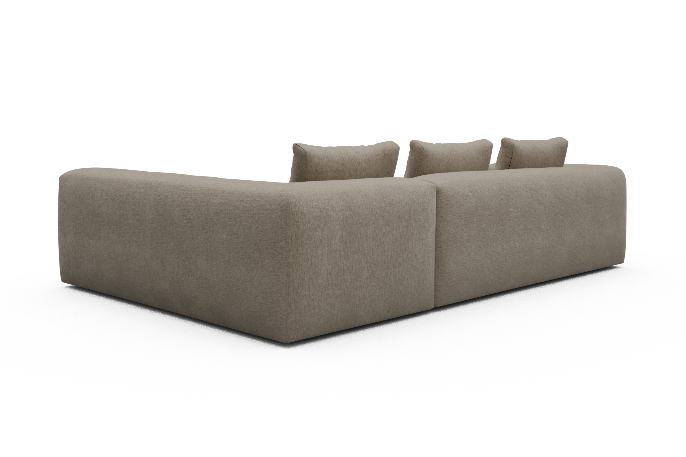 Ecksofa Fred 2x 2,5-Sitzer rechts offen Smooth-Belge
