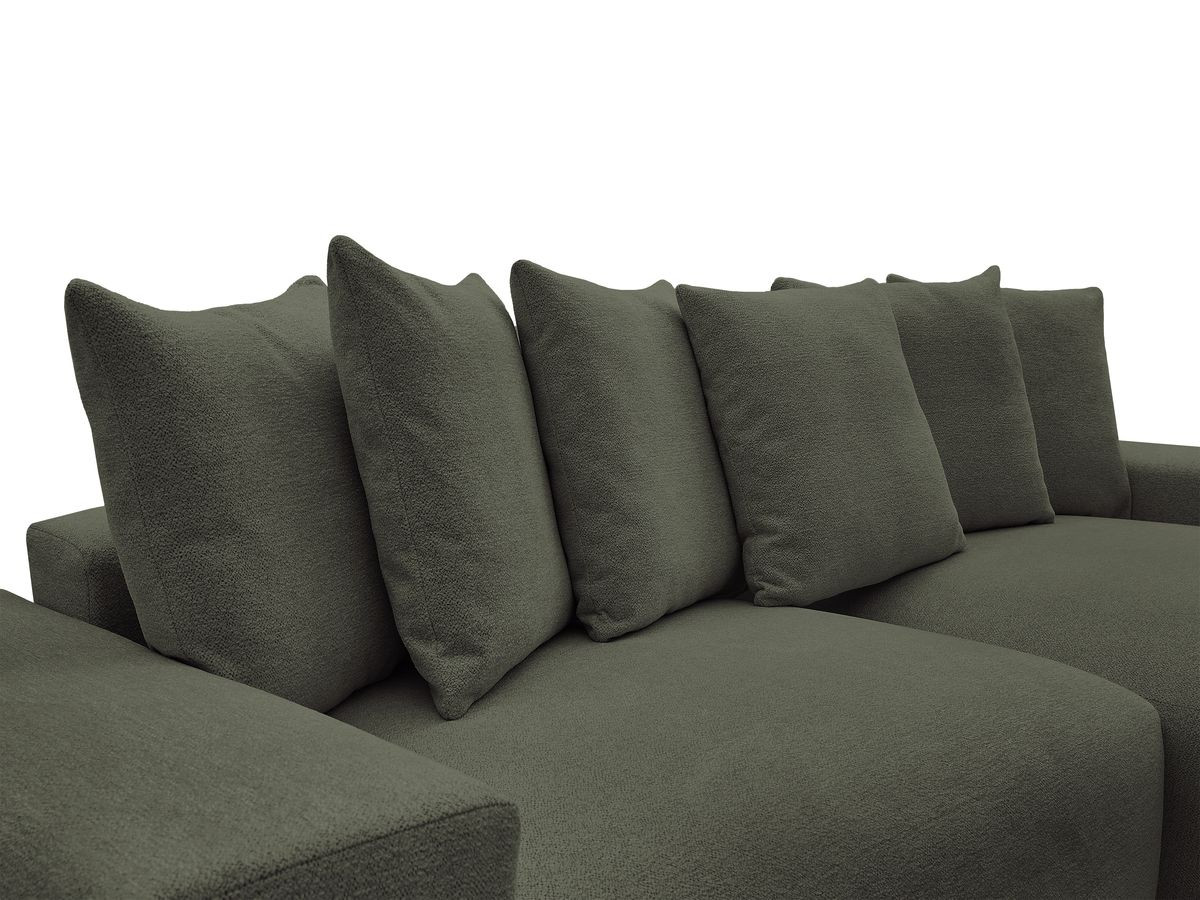 Bobochic Voltaire Ecksofa 310 × 174 cm Melange-Stoff Grün