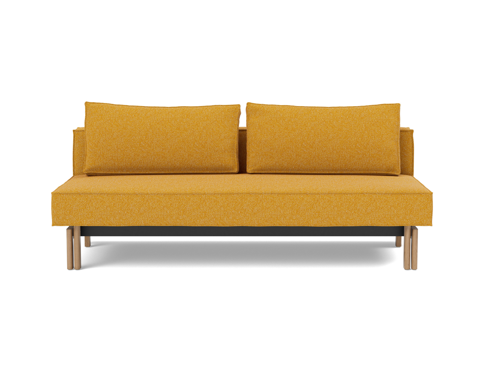 Schlafsofa Sly Boucle Skandi 536-Ochre Beine Eiche