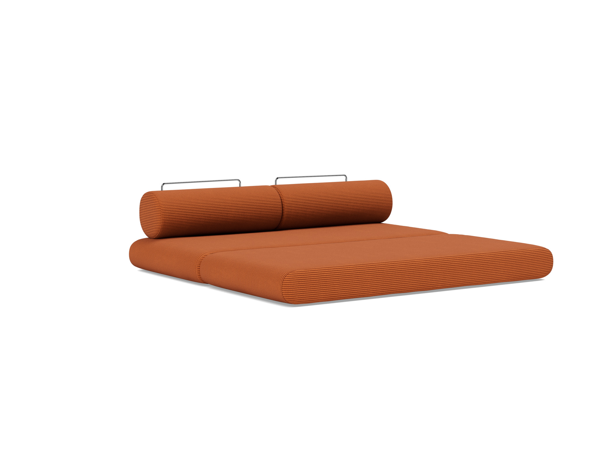 Tagesbett Circlus mit Rückenrollen Kord Corduroy 595-Burnt-Orange