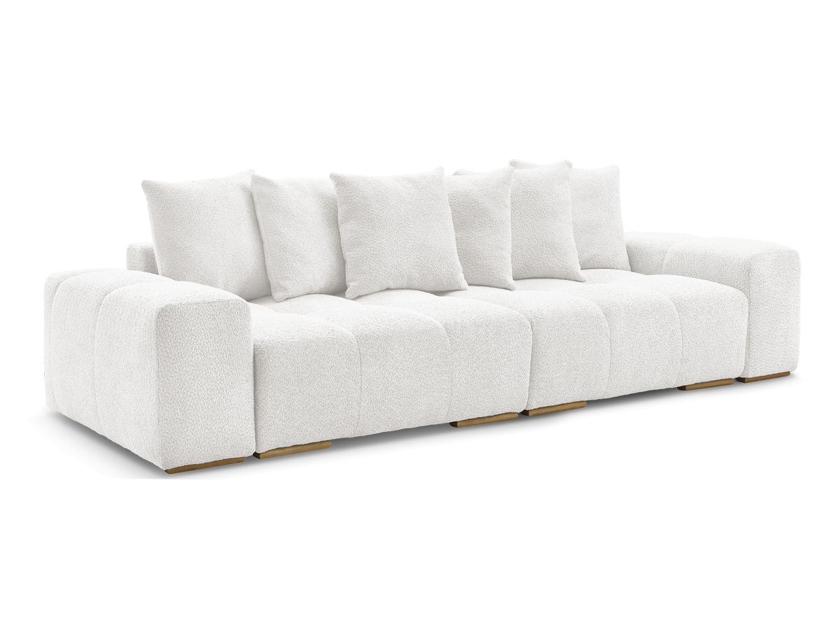 Bouclé-Stoff · Weiß