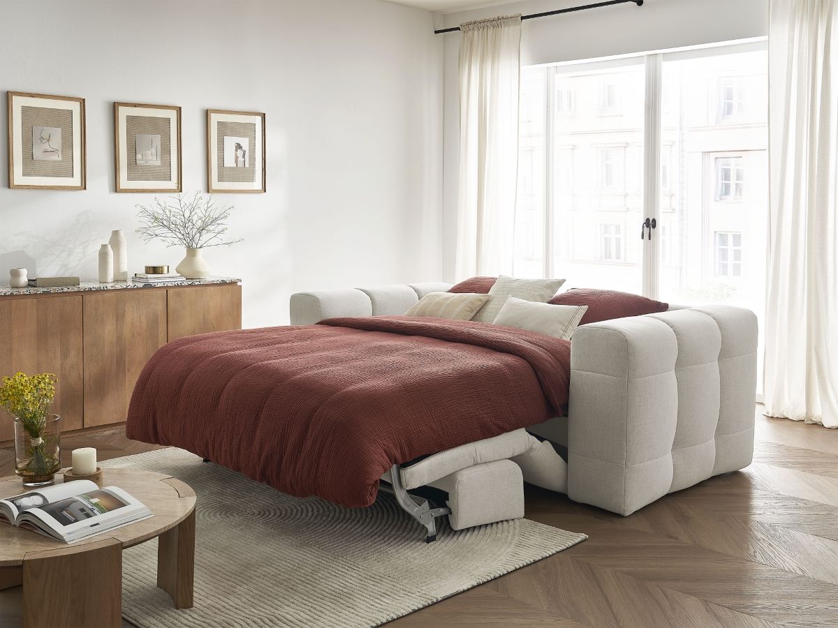 Bobochic Cloud Schlafsofa 3-Sitzer Stoff Beige