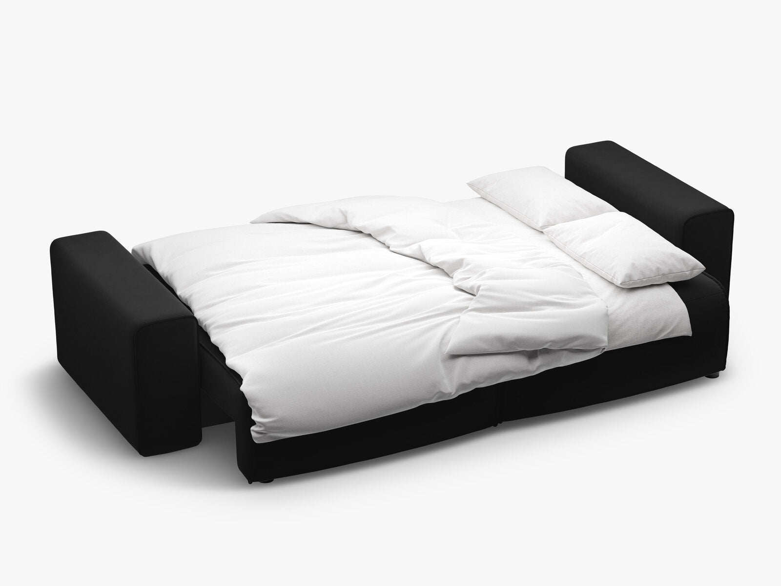 Micadoni Sofa Victor 3-Sitzer mit Schlaffunktion Samt Schwarz