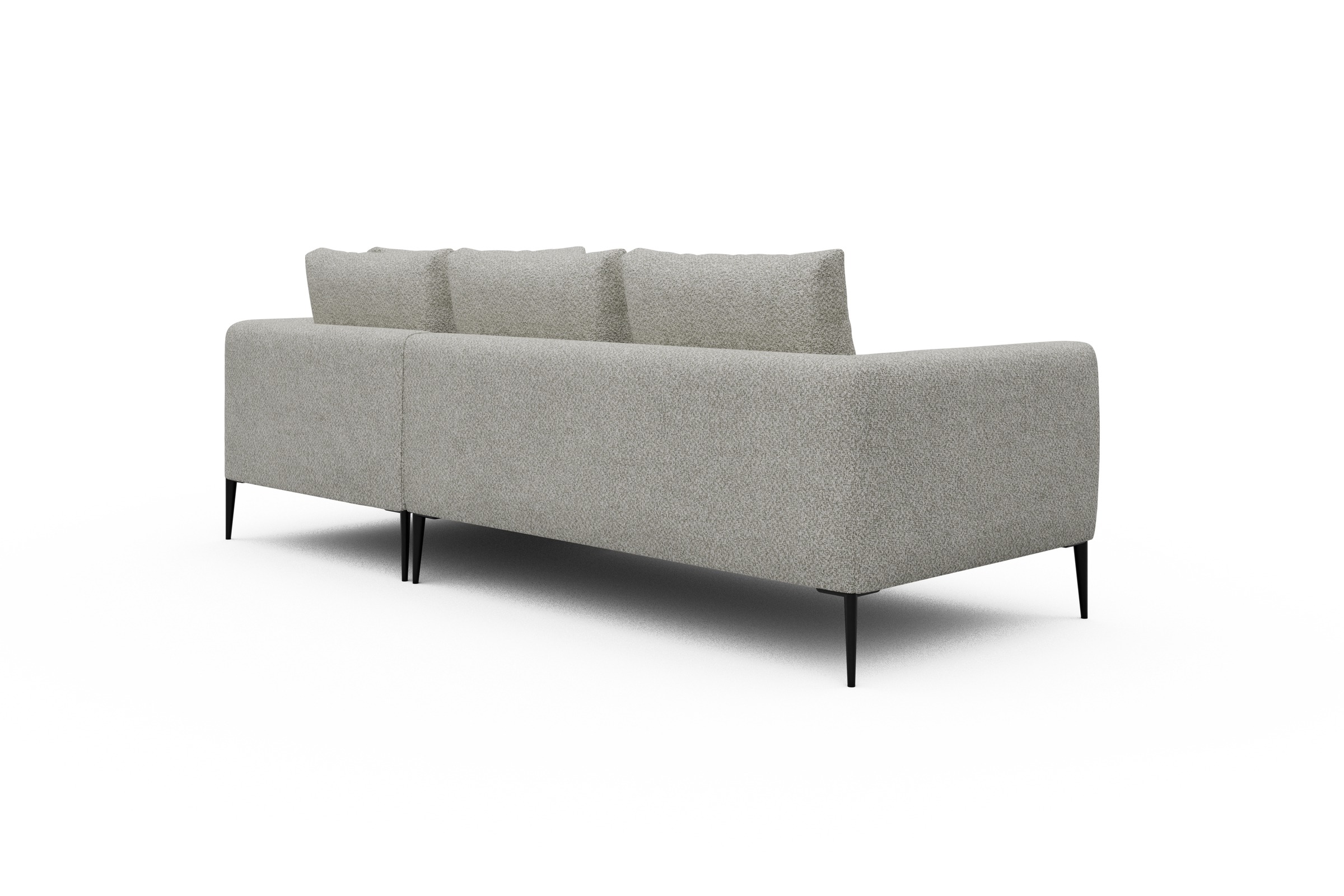 Ecksofa Paul Relax-Ecke rechts mit 2-Sitzer Vanora-Warm-Sand