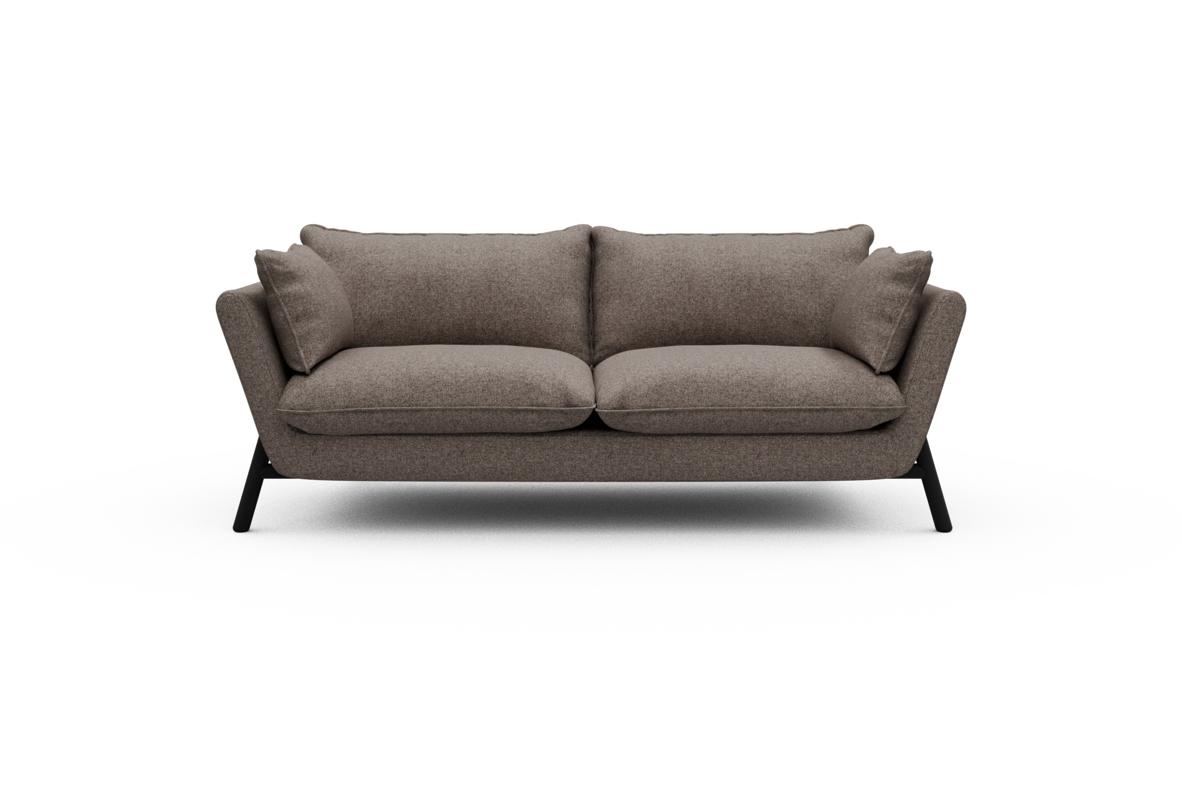 Skandi Home Sofa Emil PREMIUM 2-Sitzer Beinfarbe Eiche Schwarz Sama-Stone moebelfaktor