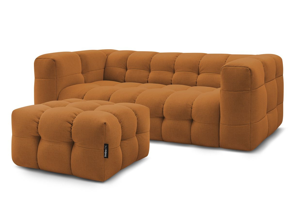 Bobochic Cloud Schlafsofa 3-Sitzer mit Pouf Stoff Gelb