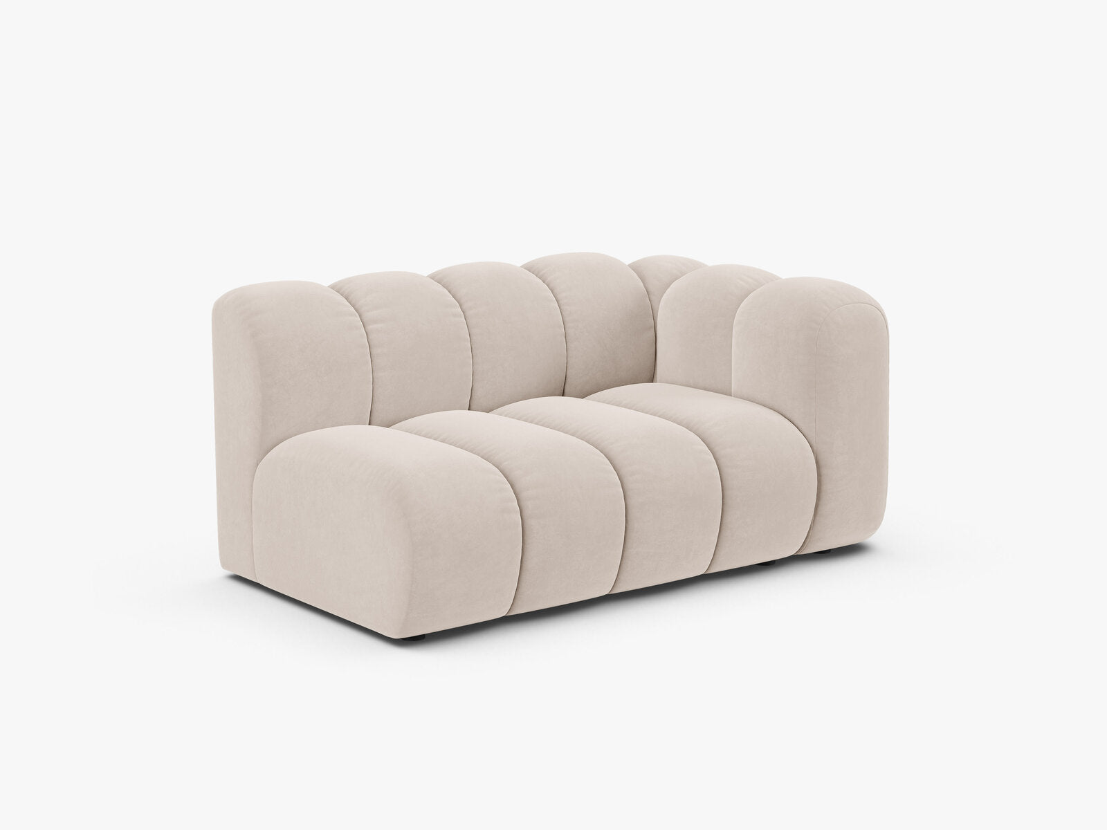 Micadoni Modul Lupine 2-Sitzer Samt Venus Helles Beige Rechts
