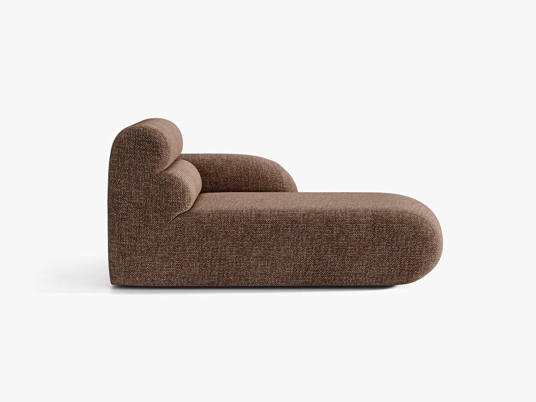 Micadoni Neo Chaiselongue Rechts Chenille Silencio Braun