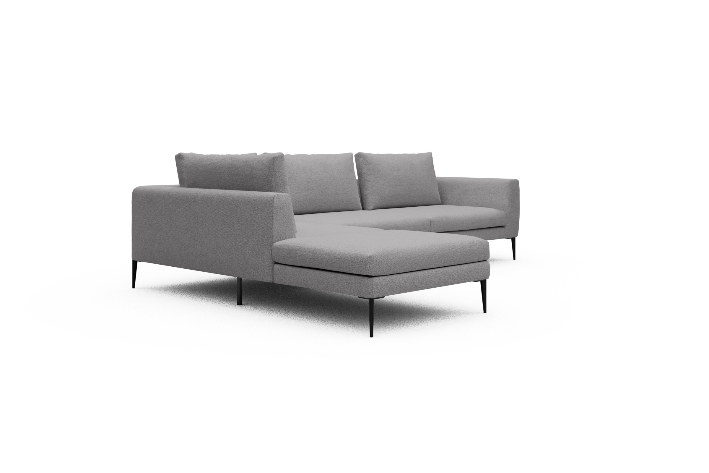 Ecksofa Paul Relax-Ecke rechts mit 3-Sitzer Sama-Grey
