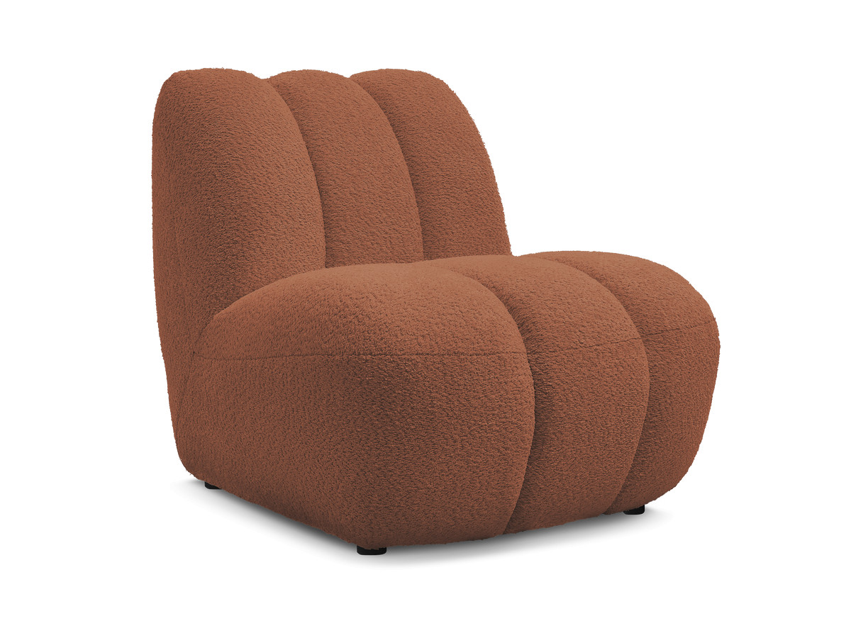 Bobochic Janissaire Sessel 81 × 90 cm Bouclé-Stoff Orange