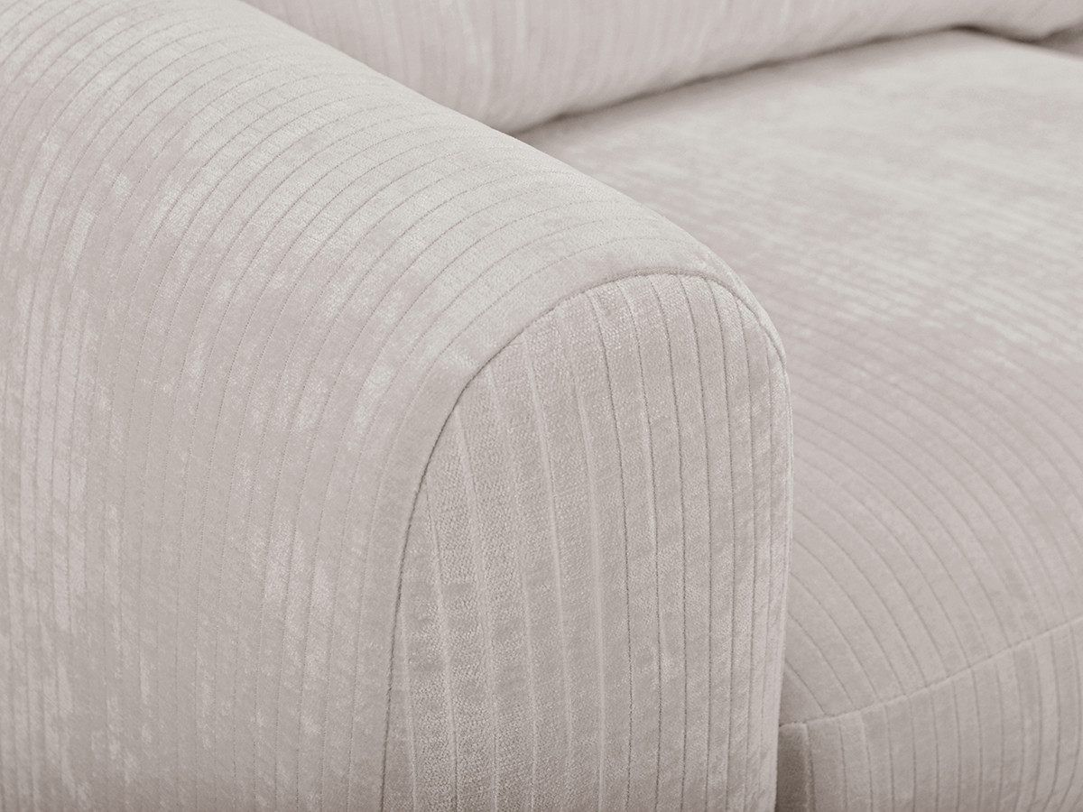 Bobochic Archi Schlafsofa 3-Sitzer Cordsamt Weiß, Liegefläche 140 × 190 cm