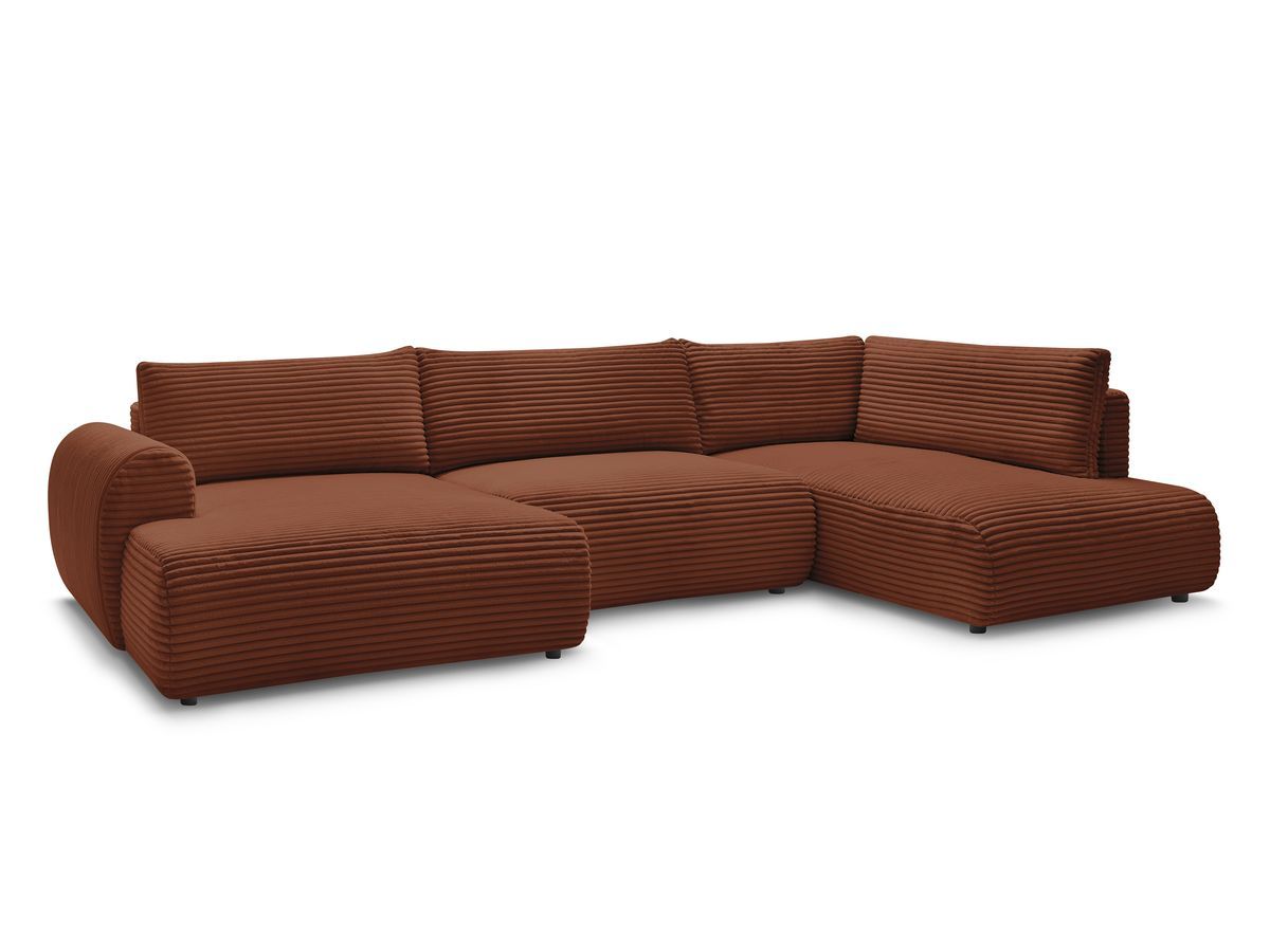 Bobochic Lucien Wohnlandschaft Breitcord weich Orange Ecke links