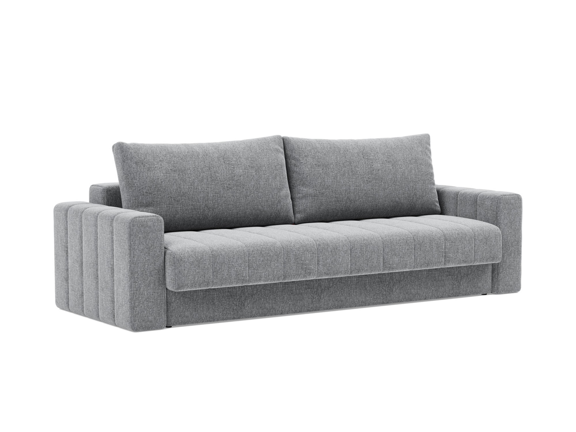Schlafsofa Akello mit Armlehnen Strukturierter Stoff Twist 565-Granite
