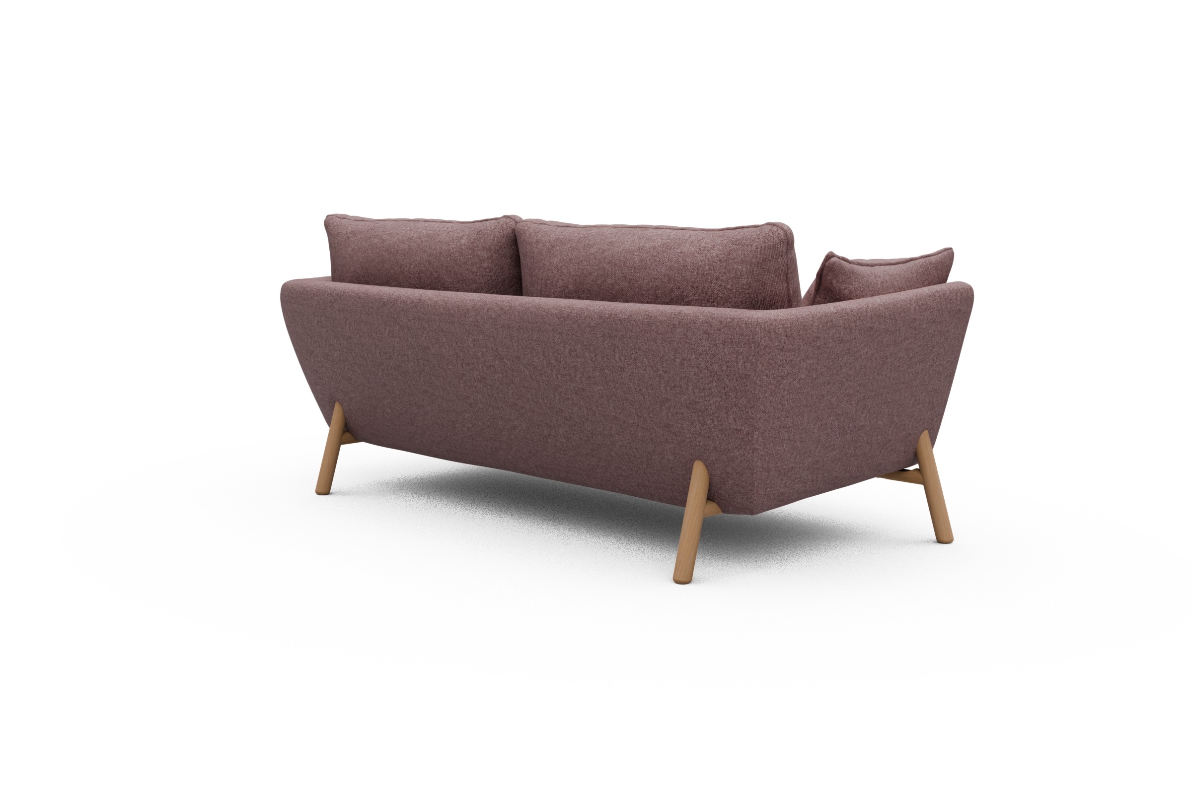 Sofa Emil 2-Sitzer Beinfarbe Eiche Natur Sama-Flamingo