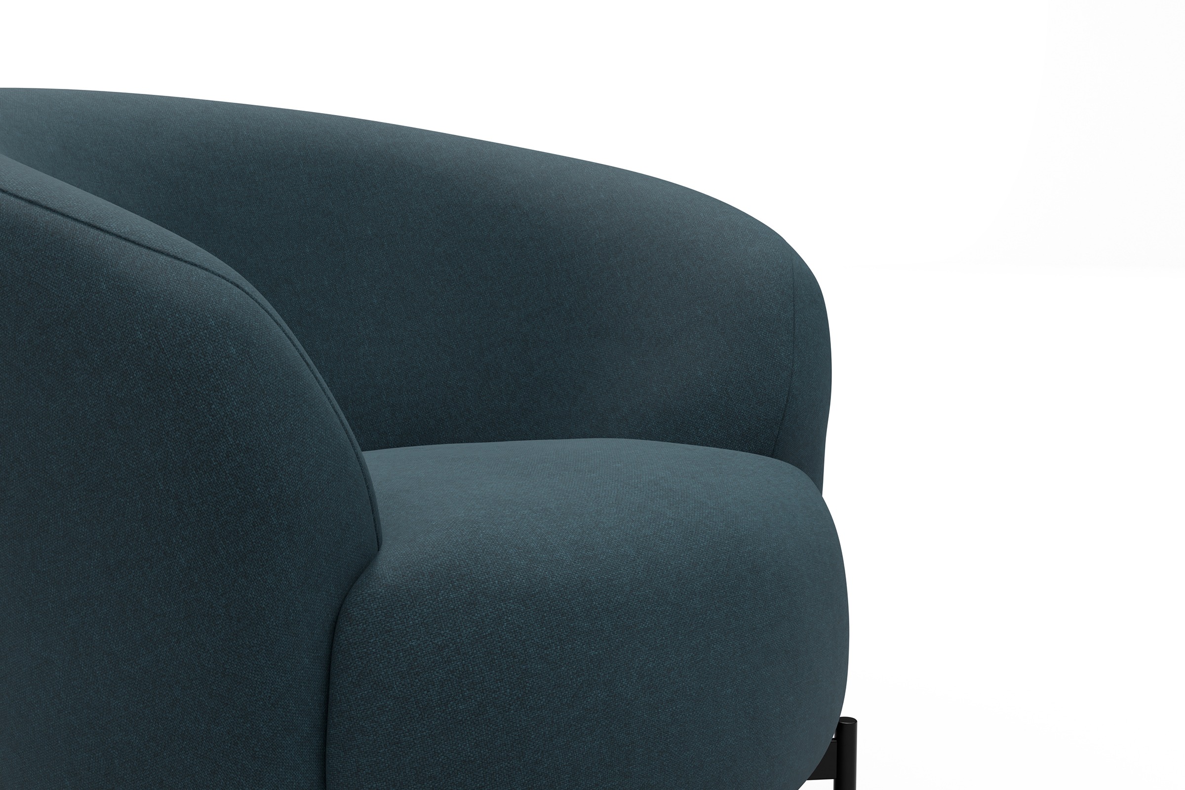 Sessel Ronda X-Metallgestell Schwarz Satya-Indigo