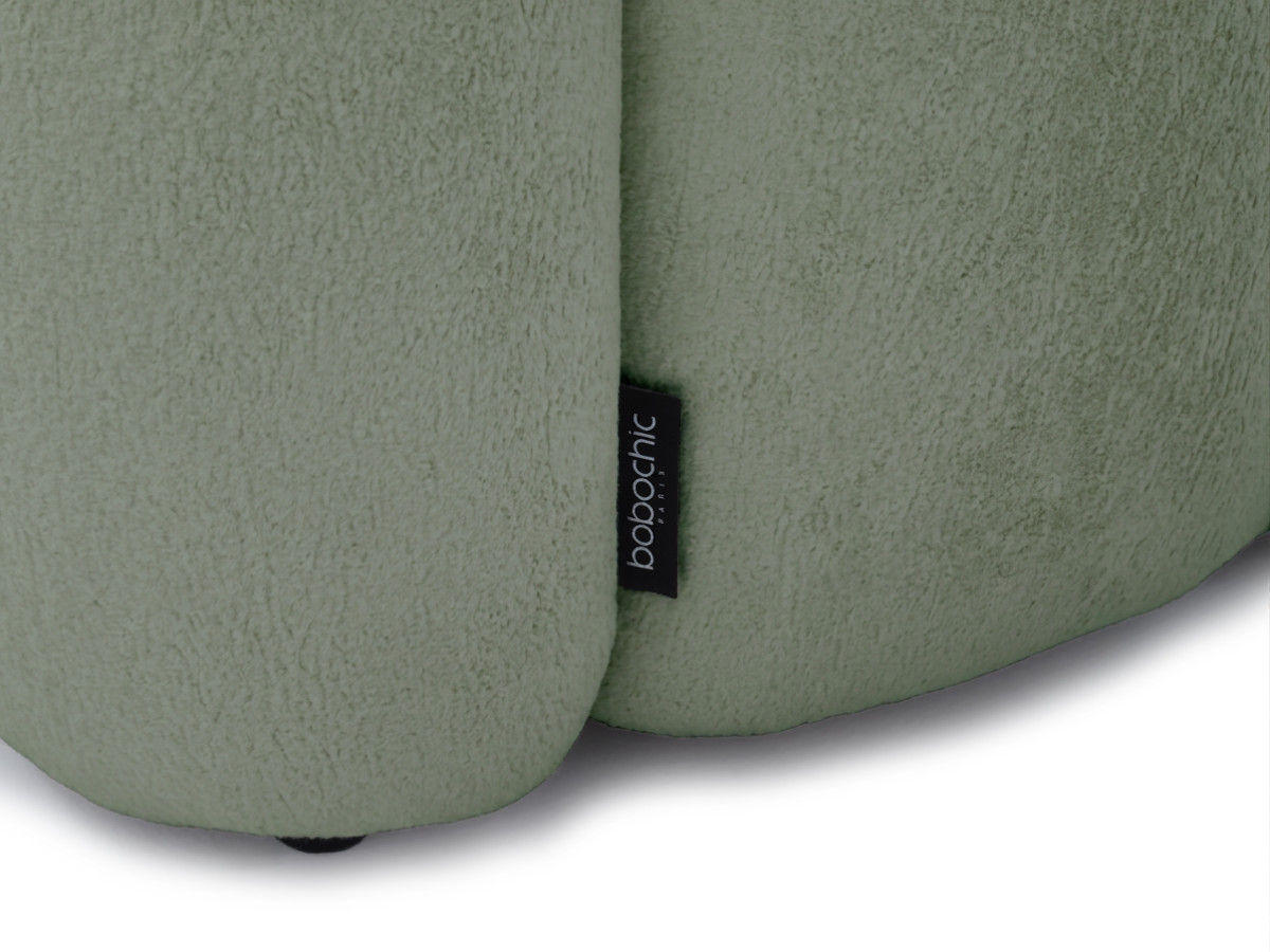 Bobochic Curvy Sofa 3-Sitzer Kunstfell Grün