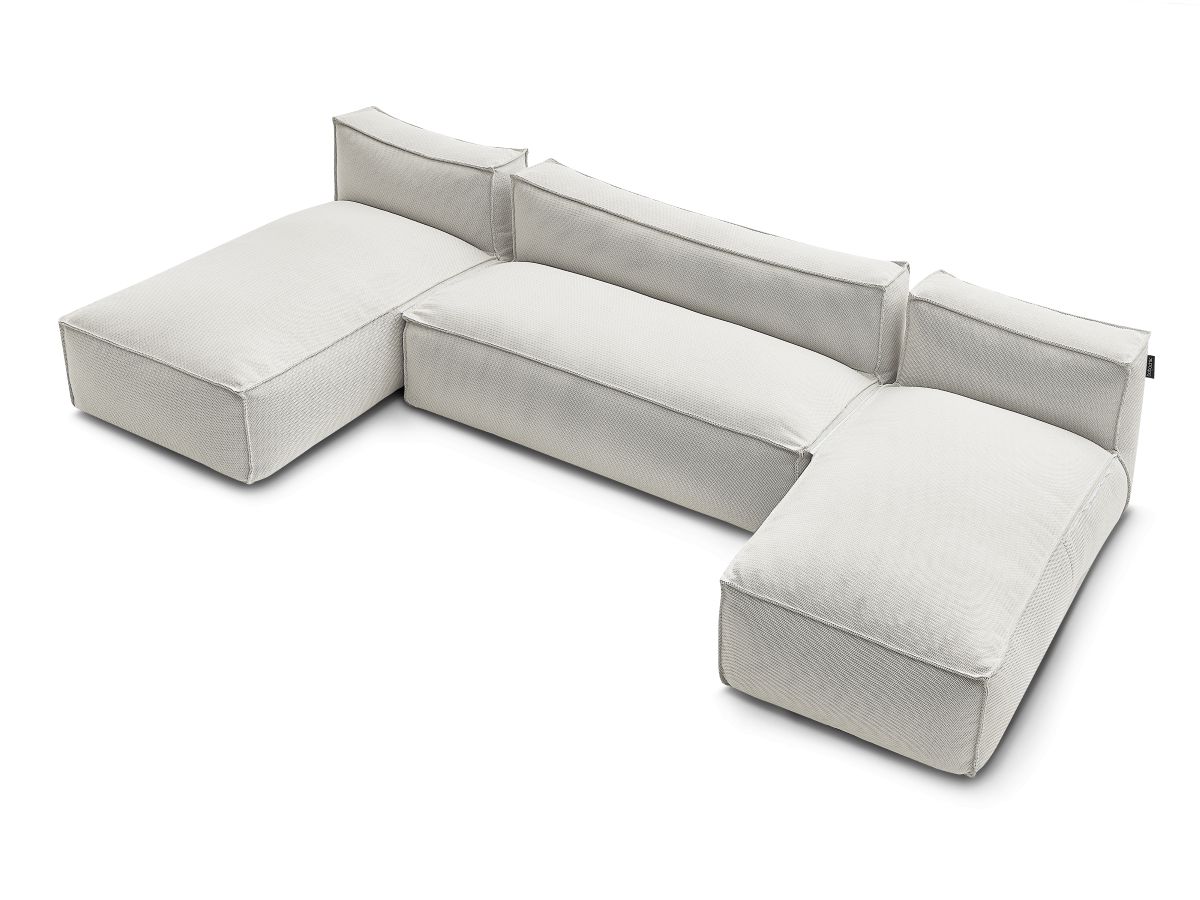 Bobochic Biarritz Gartensofa 4-Sitzer Melange-Stoff Beige