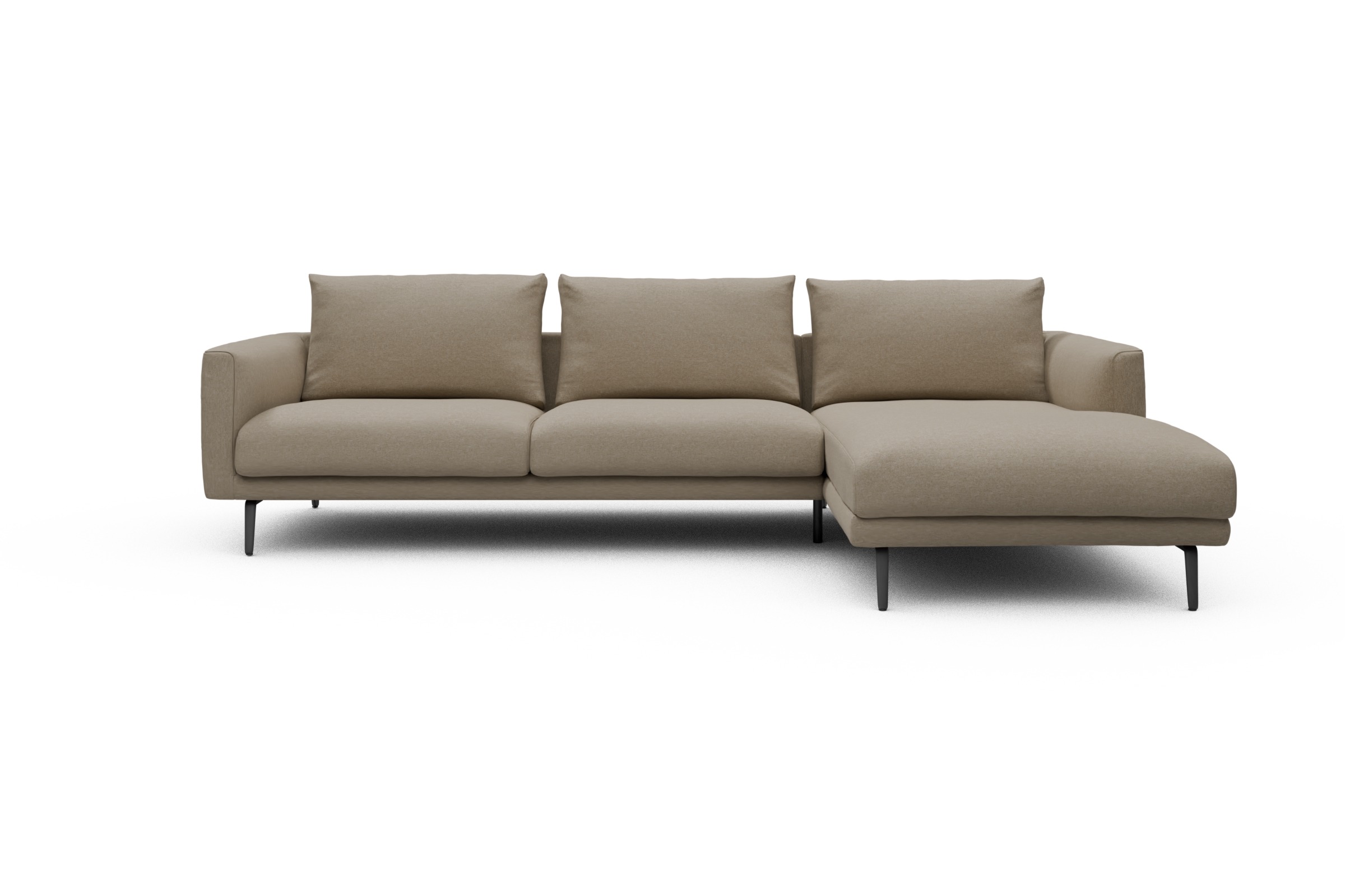 Skandi Home Ecksofa Karl Chaiselongue rechts mit 2,5-Sitzer Satya-Natural moebelfaktor