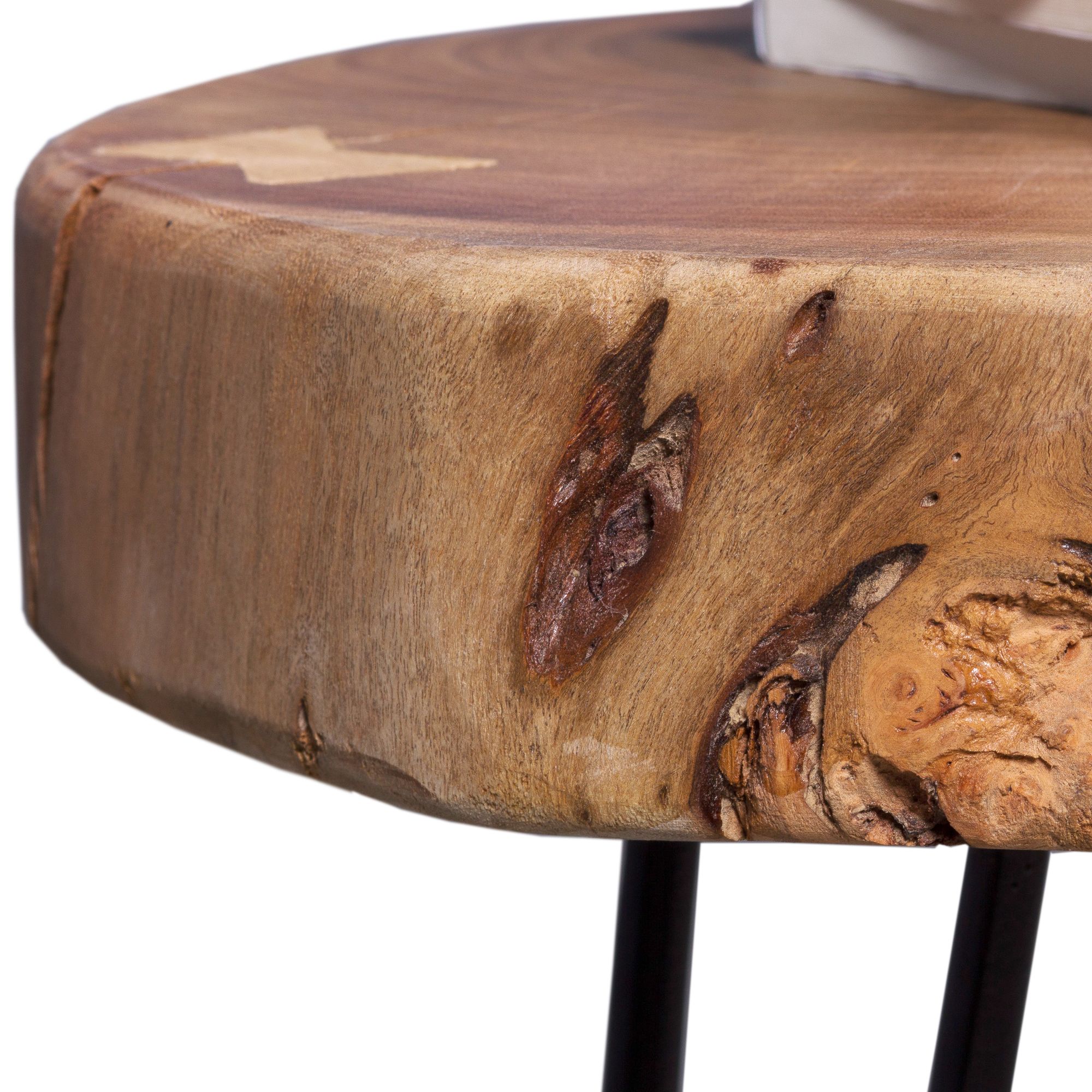 Beistelltisch Agdenes Massivholz Akazie Höhe 45 cm