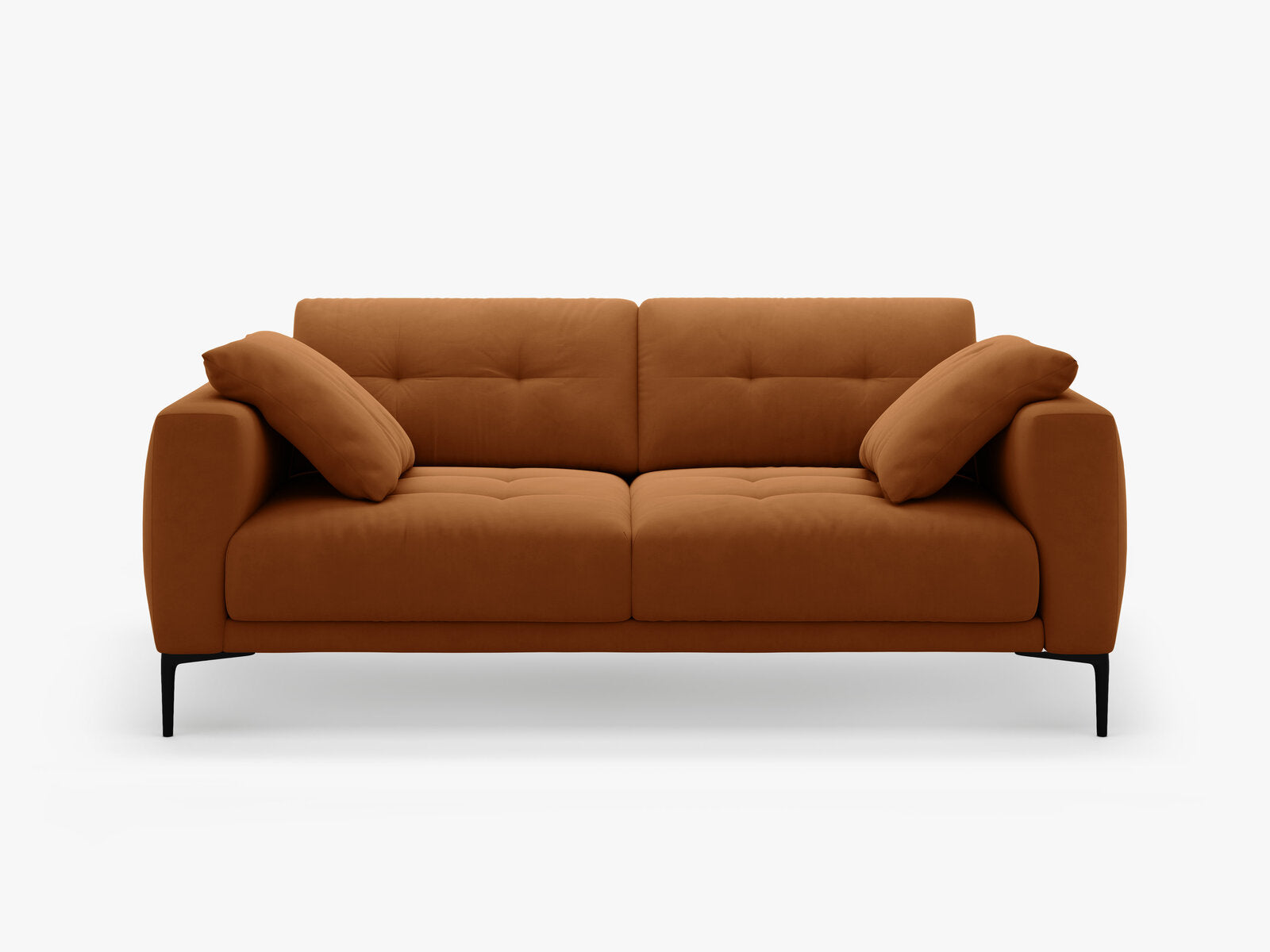 Micadoni Sofa Bemy 3-Sitzer Samt Terrakotta