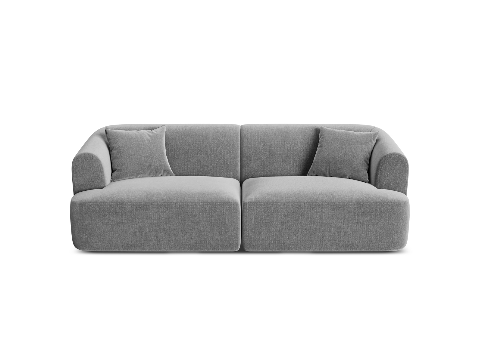 Cosmopolitan Design Sofa Campi 3-Sitzer Samt Vogue Grau