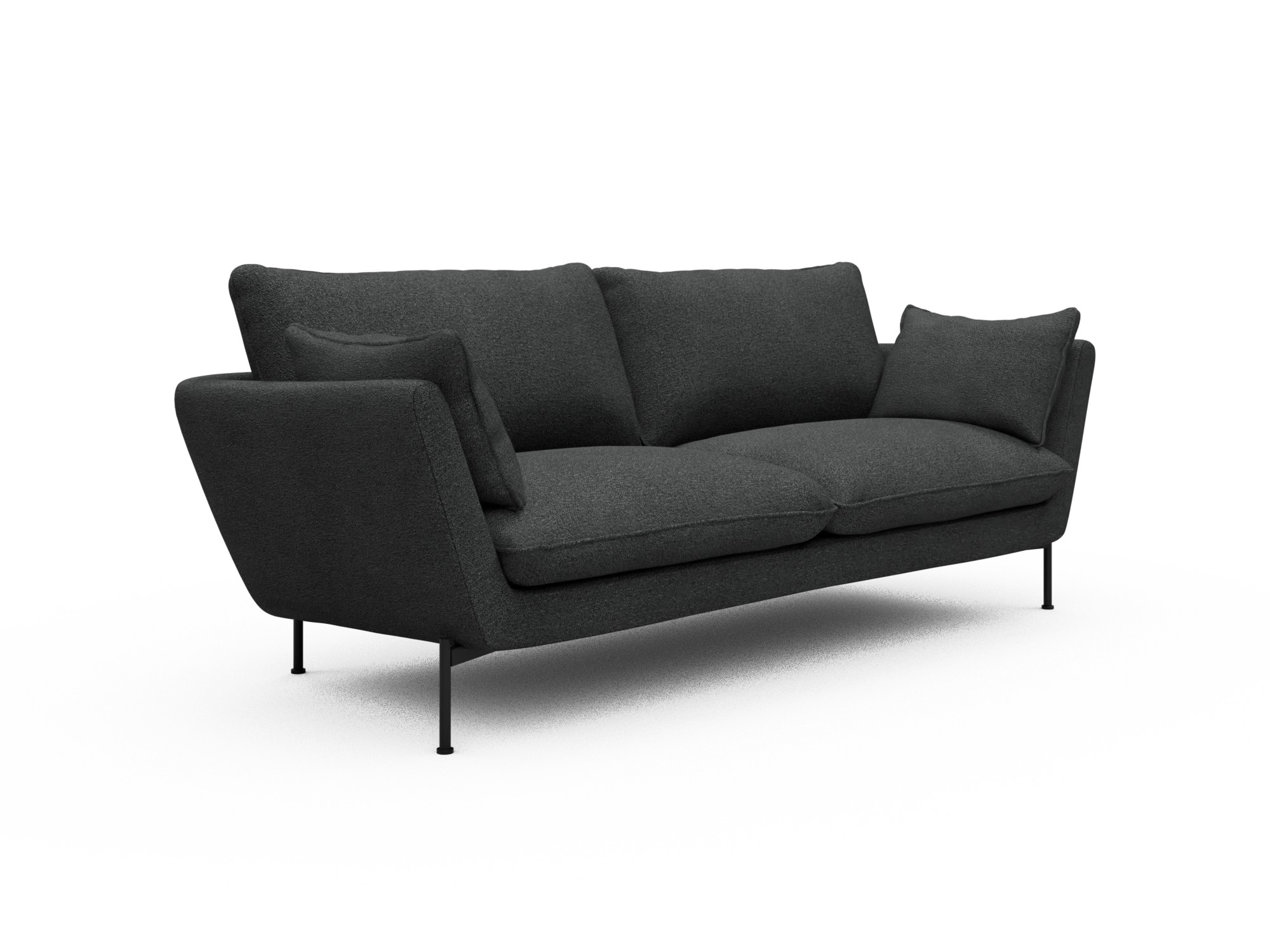 Skandi Home Sofa Anton 3-Sitzer Boucle-Charcoal moebelfaktor