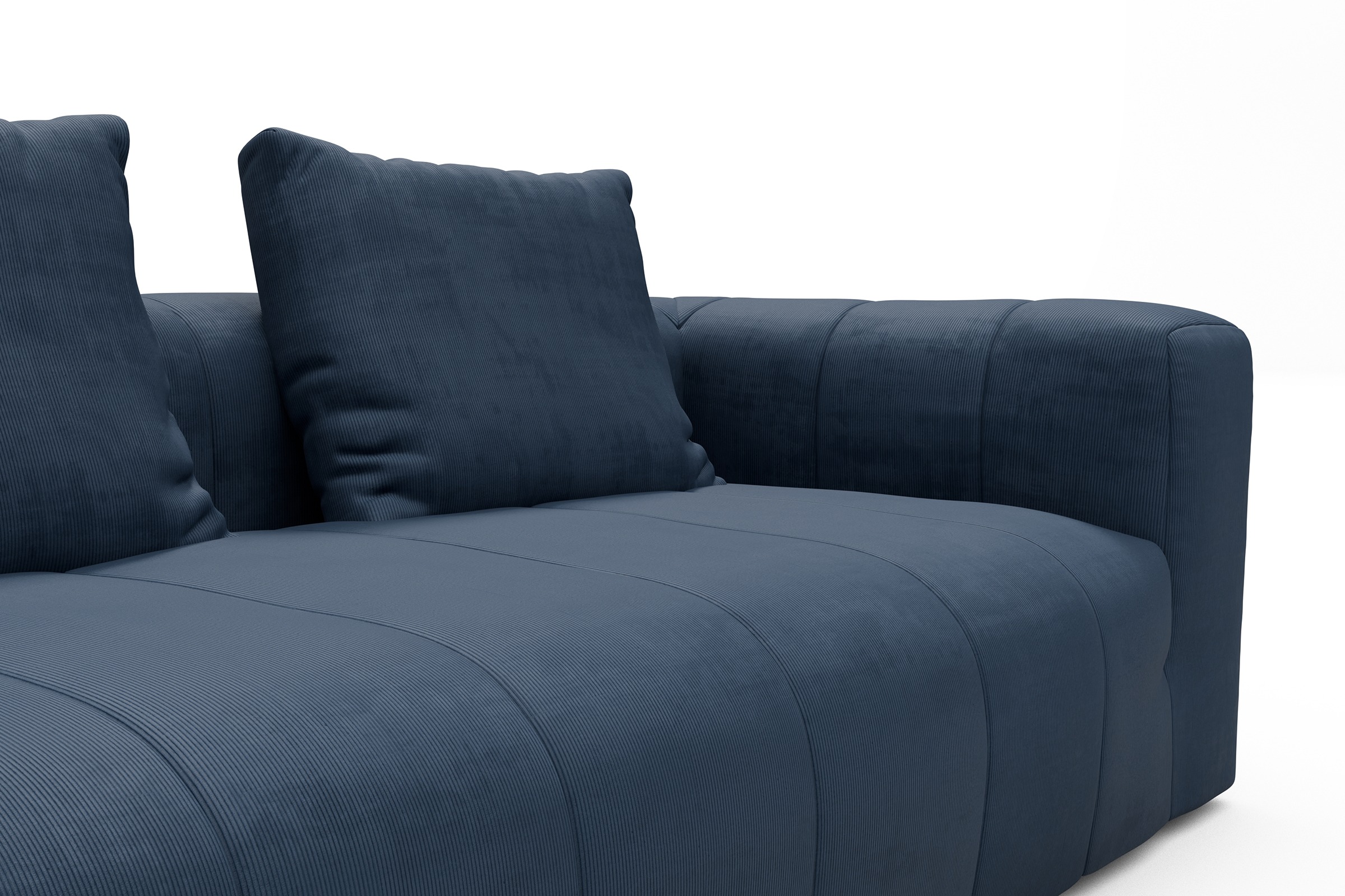 Sofa Hugo 3-Sitzer Cordufine-Royal-Blue