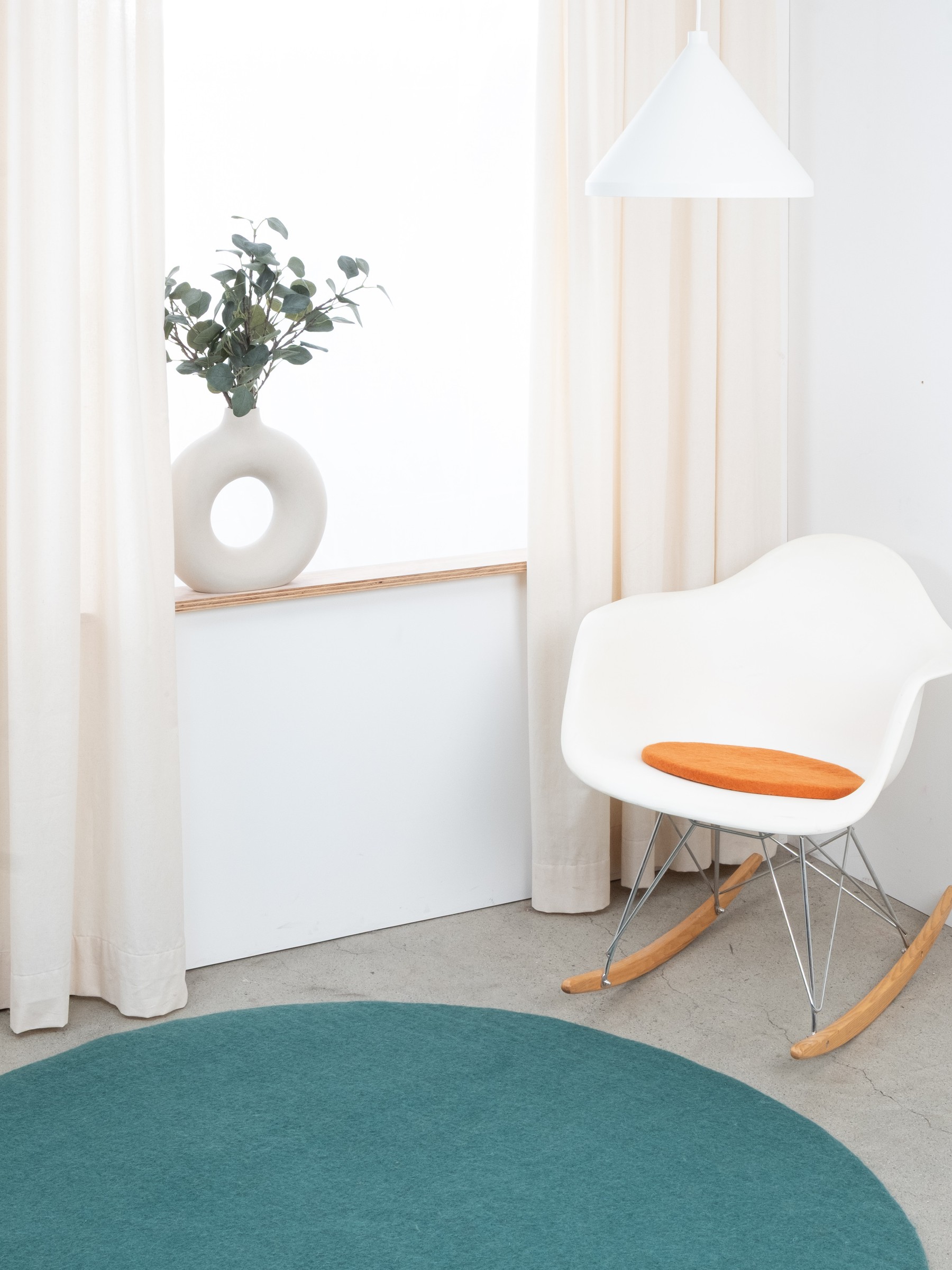 myfelt Afra Filz-Sitzauflage Orange Ø 36 cm
