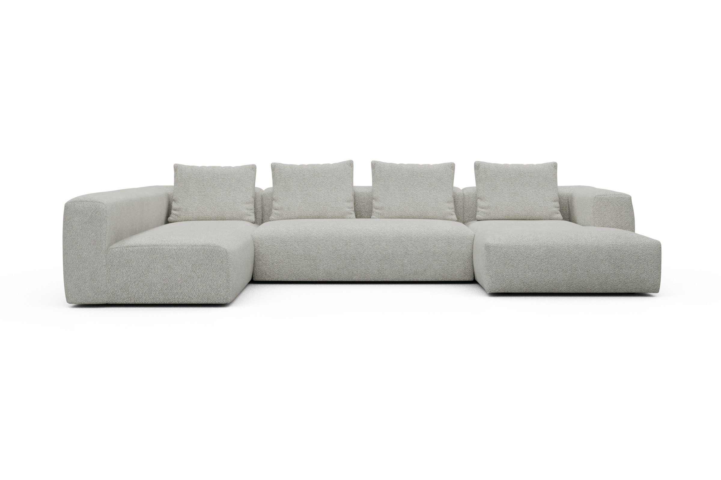 Skandi Home Wohnlandschaft Fred Chaiselongue rechts mit 2-Sitzer und lange Armlehne links Vanora-Warm-Sand moebelfaktor