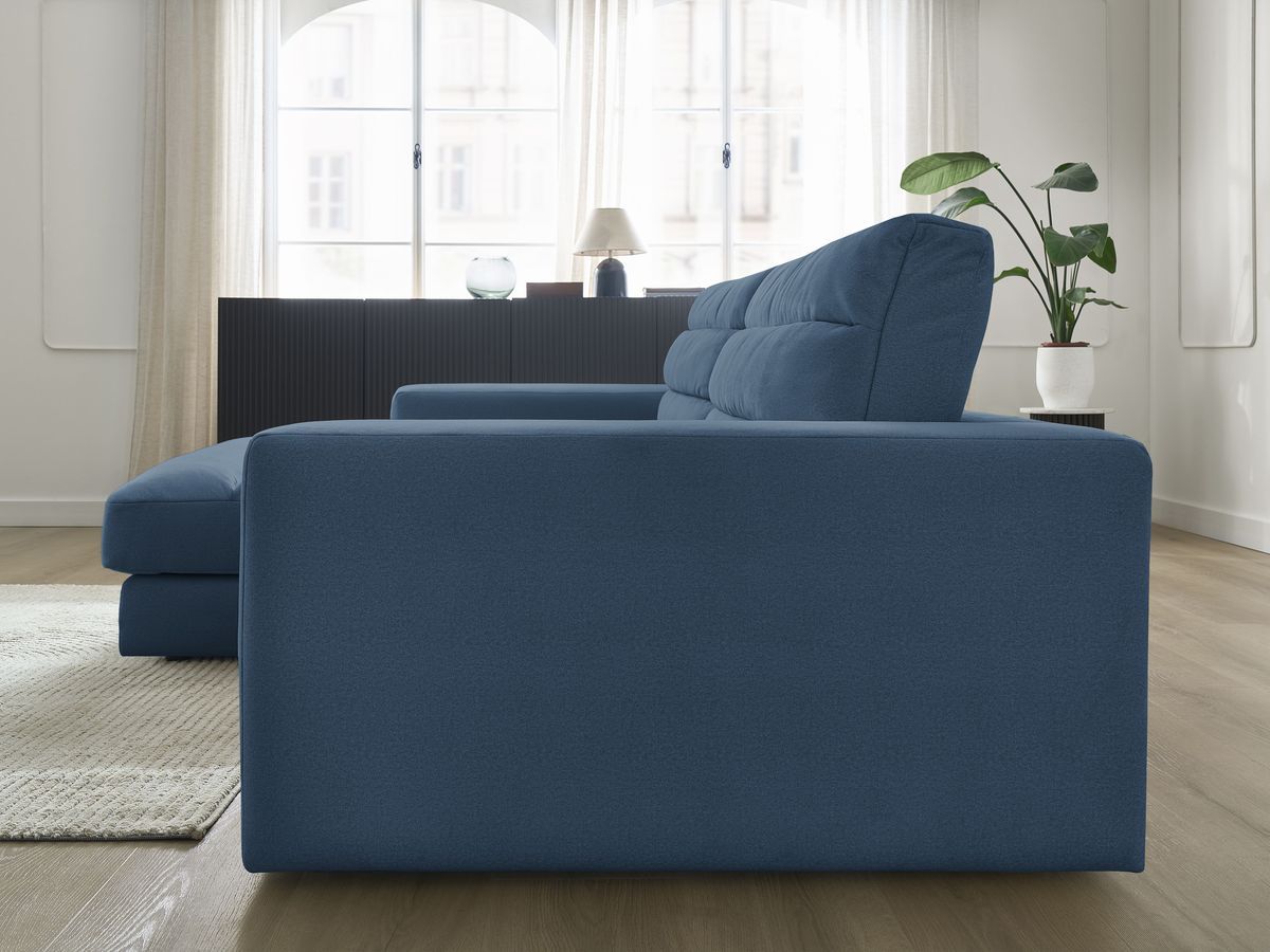 Bobochic Sierra Ecksofa Samt Dunkelblau Ecke links