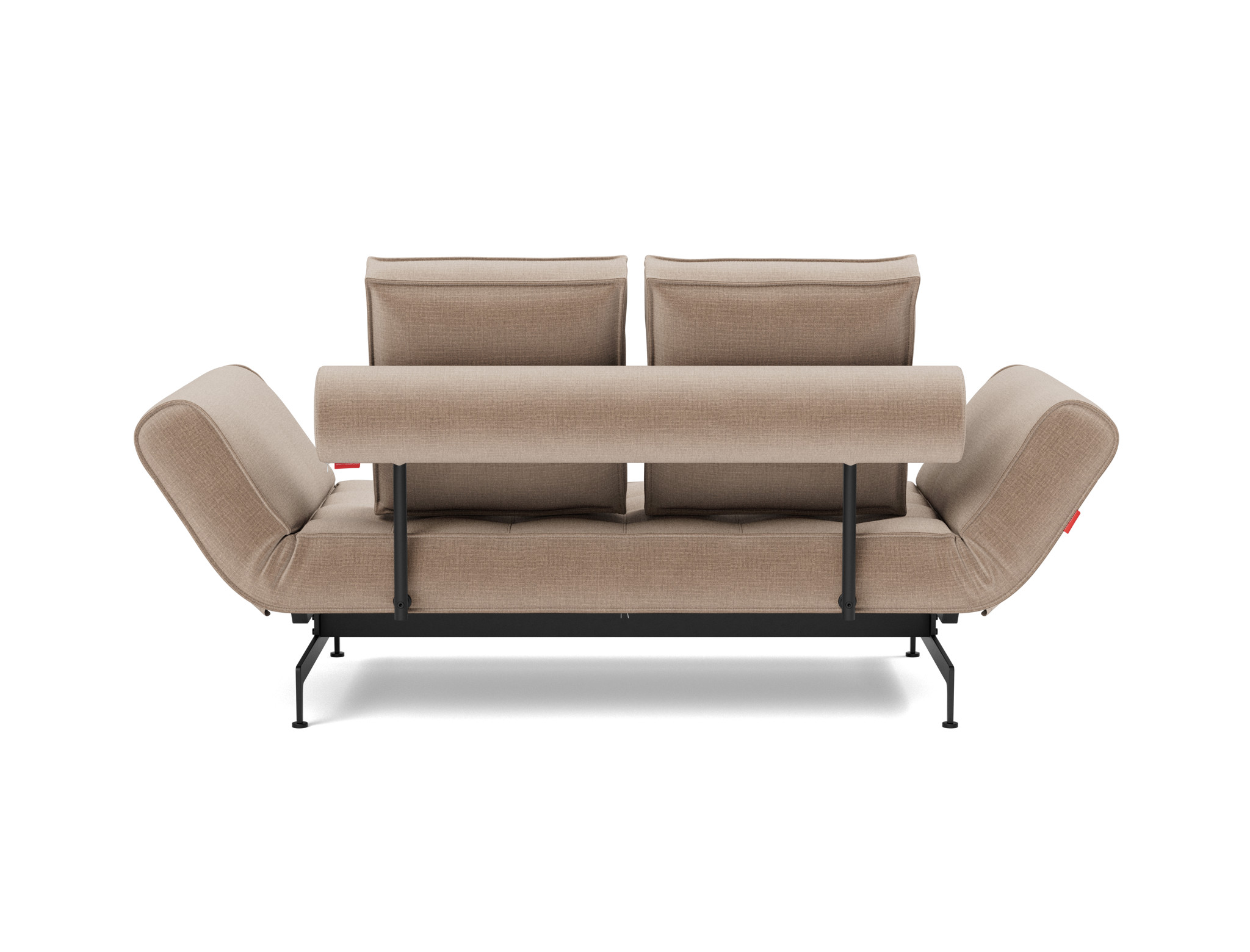 Tagesbett Ghia Chenille Esina 417-Mocha Beine Laser schwarz