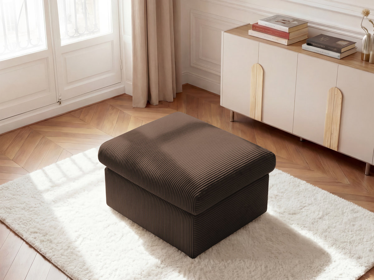 Bobochic Enore Pouf Cordsamt Braun