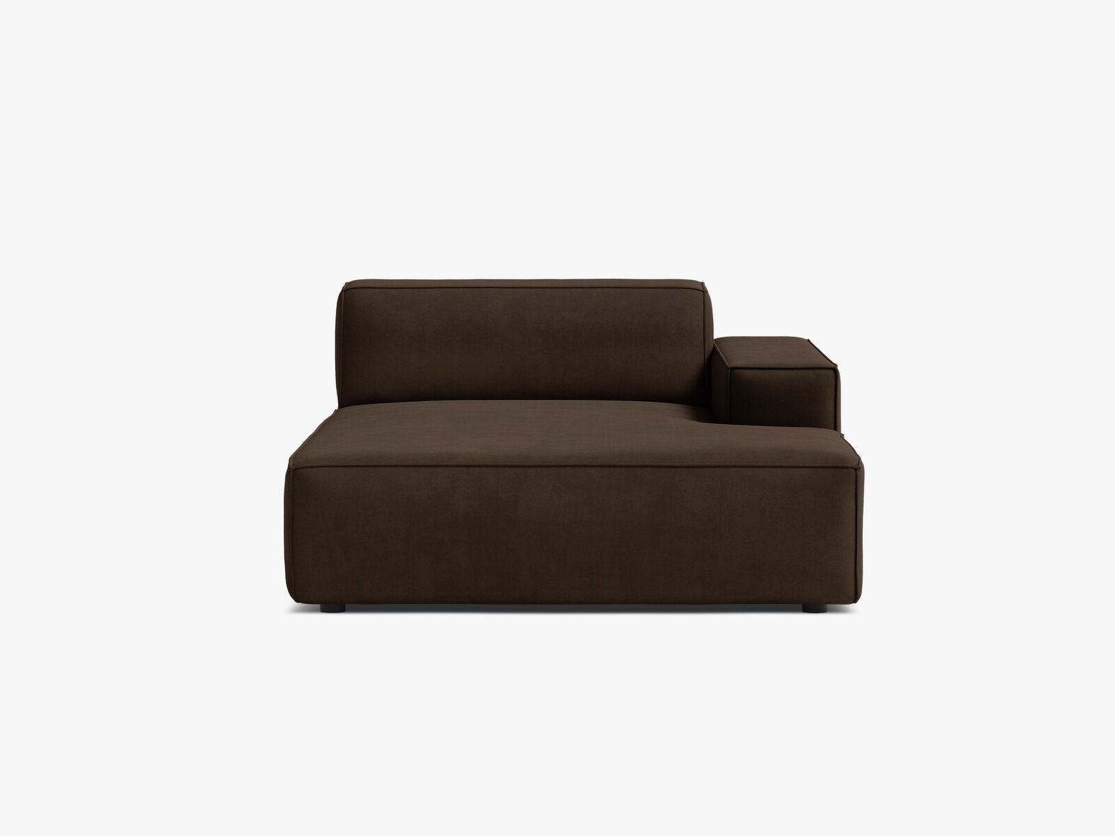 Micadoni Jodie Chaiselongue Rechts Samt Bluvel Dunkelbraun