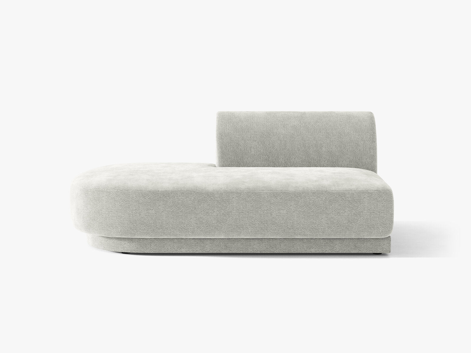 Micadoni 2-Sitzer Sitzmodul offen Miley Links Chenille Eden Silber