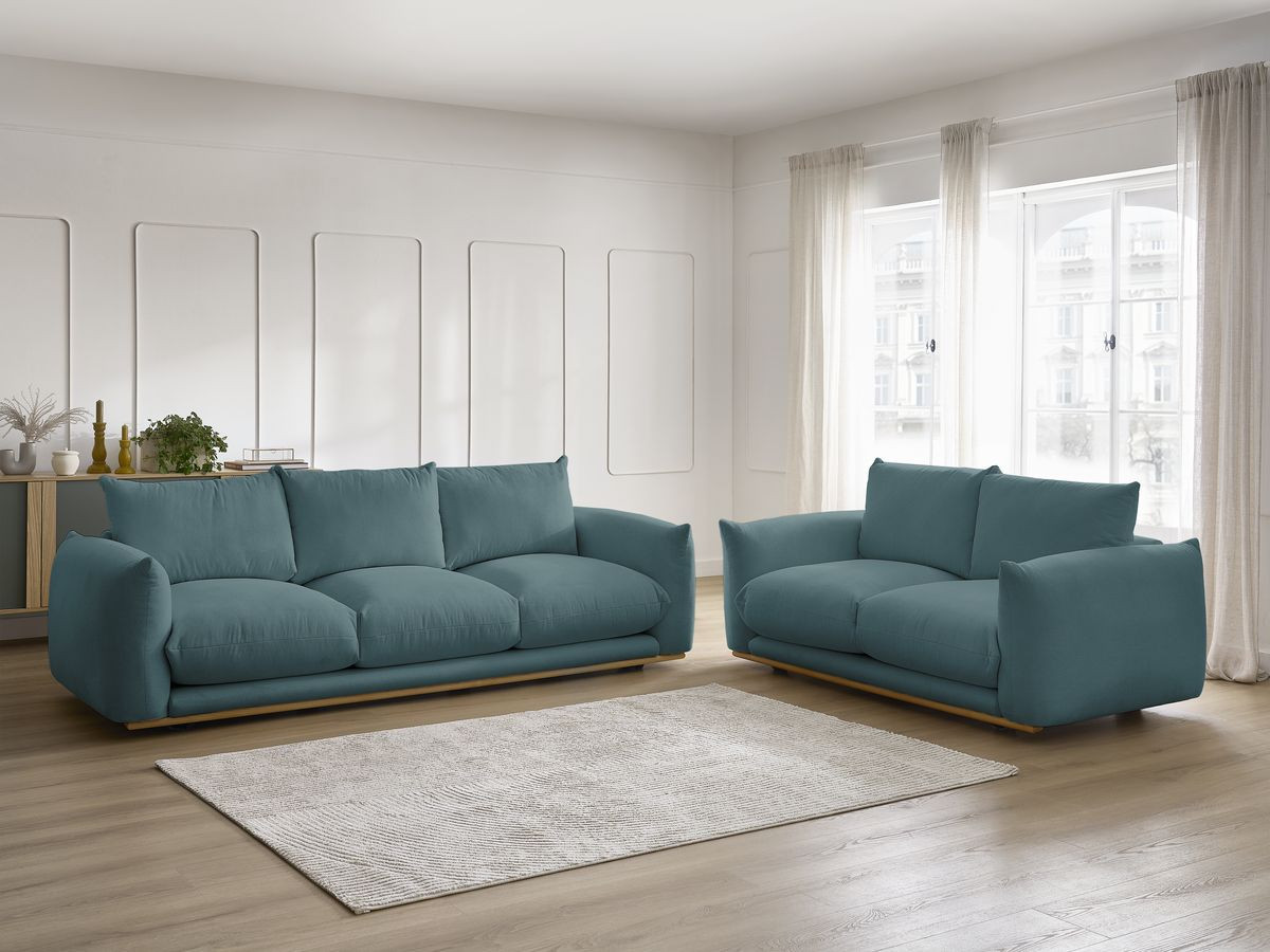 Bobochic Ernest Sofa 5-Sitzer Stoff Dunkelblau