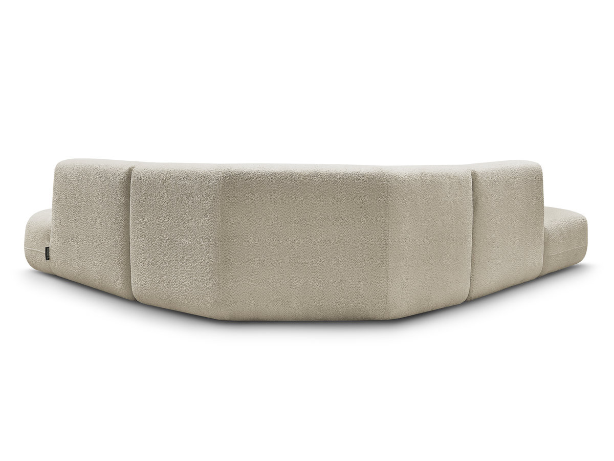 Bobochic Anda Ecksofa 279 × 264 cm Chenille Beige Ecke rechts